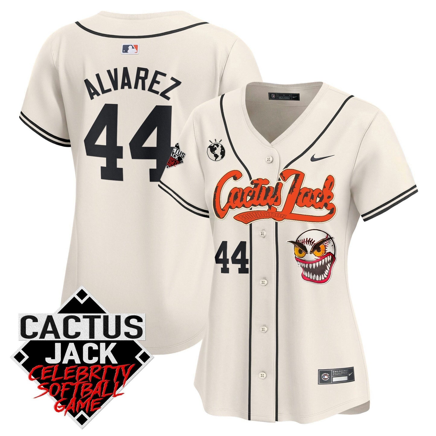 Camisa MLB Women’s Cactus Jack Celebrity Softball Game Patch Vapor Premier Limited Jersey