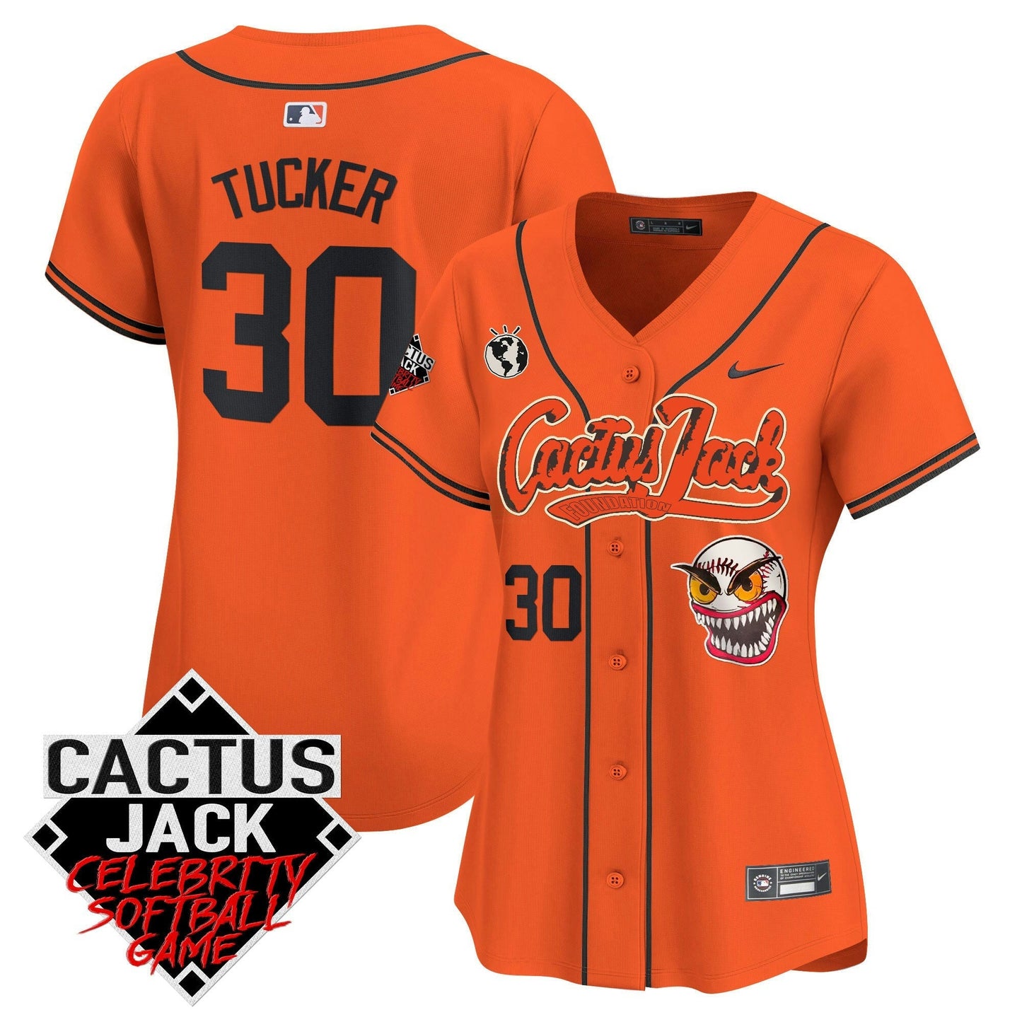 Camisa MLB Women’s Cactus Jack Celebrity Softball Game Patch Vapor Premier Limited Jersey