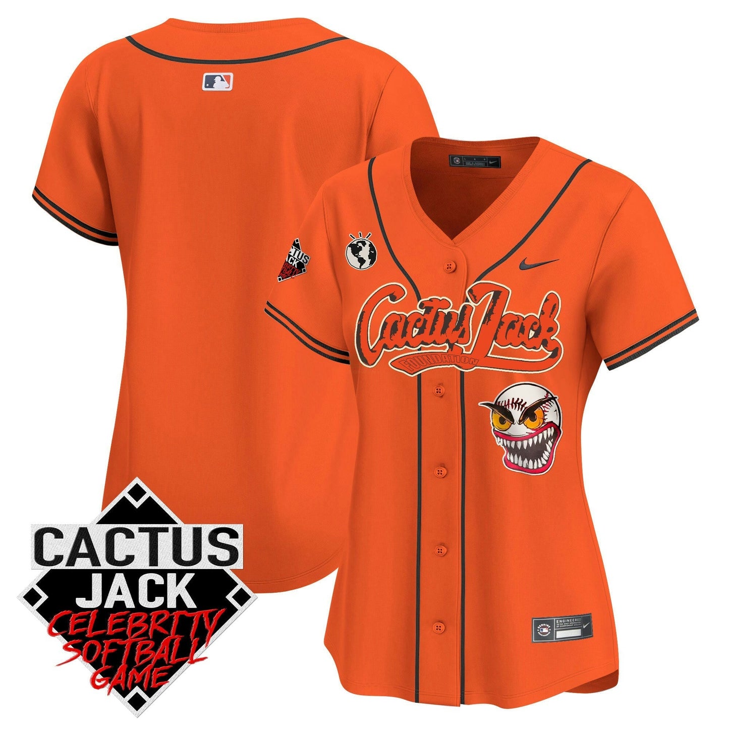 Camisa MLB Women’s Cactus Jack Celebrity Softball Game Patch Vapor Premier Limited Jersey