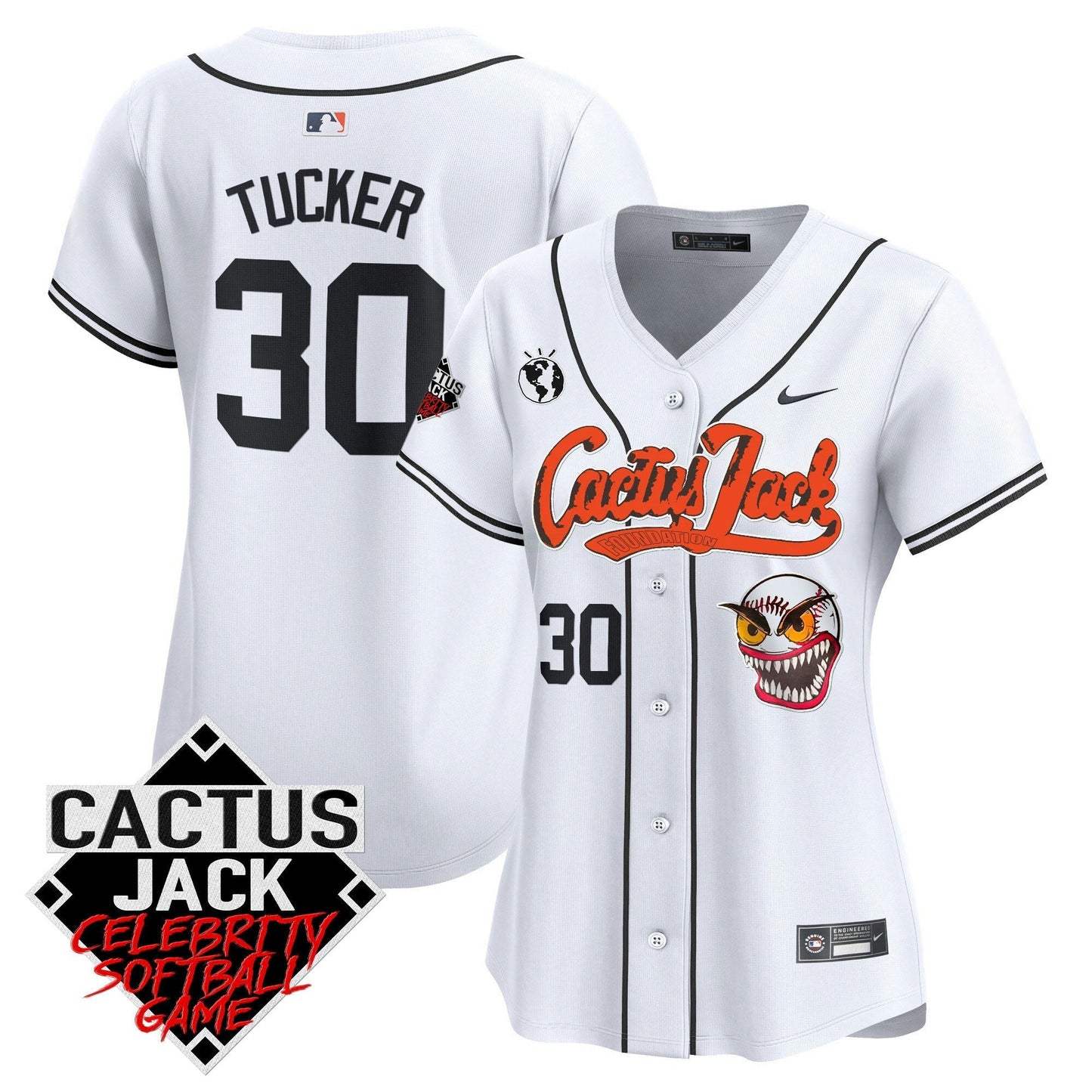 Camisa MLB Women’s Cactus Jack Celebrity Softball Game Patch Vapor Premier Limited Jersey
