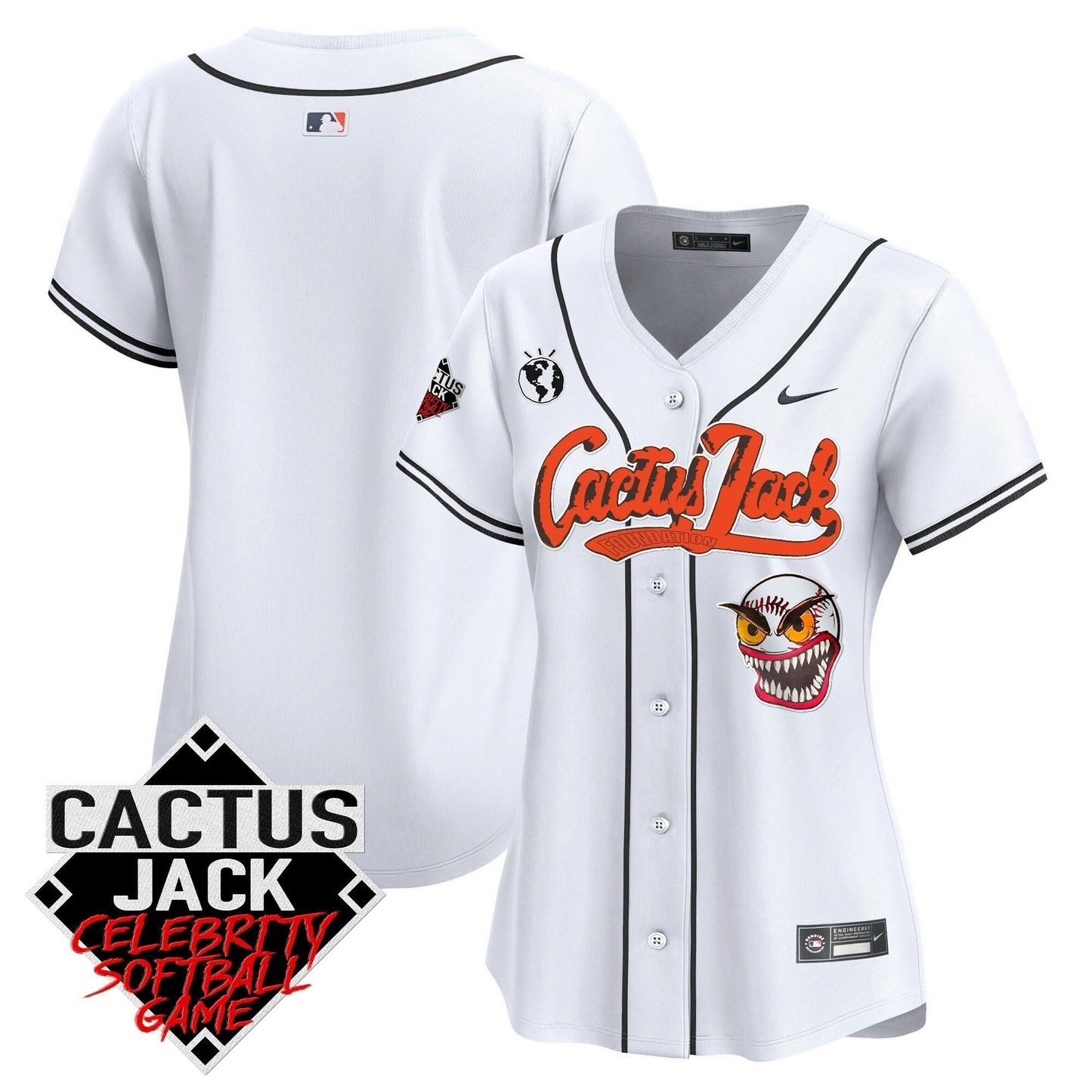 Camisa MLB Women’s Cactus Jack Celebrity Softball Game Patch Vapor Premier Limited Jersey