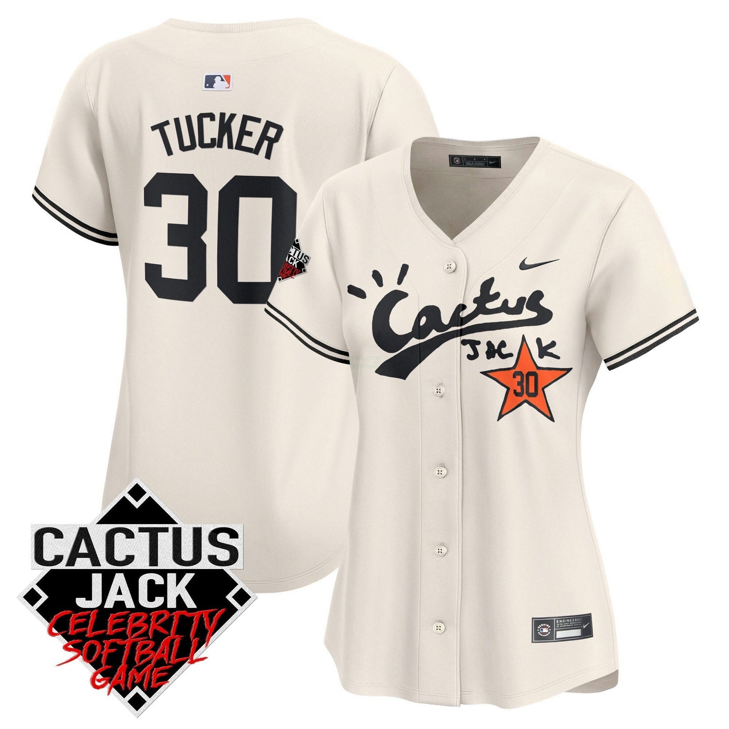 Camisa MLB Women’s Cactus Jack Celebrity Softball Game Patch Vapor Premier Limited Jersey V2