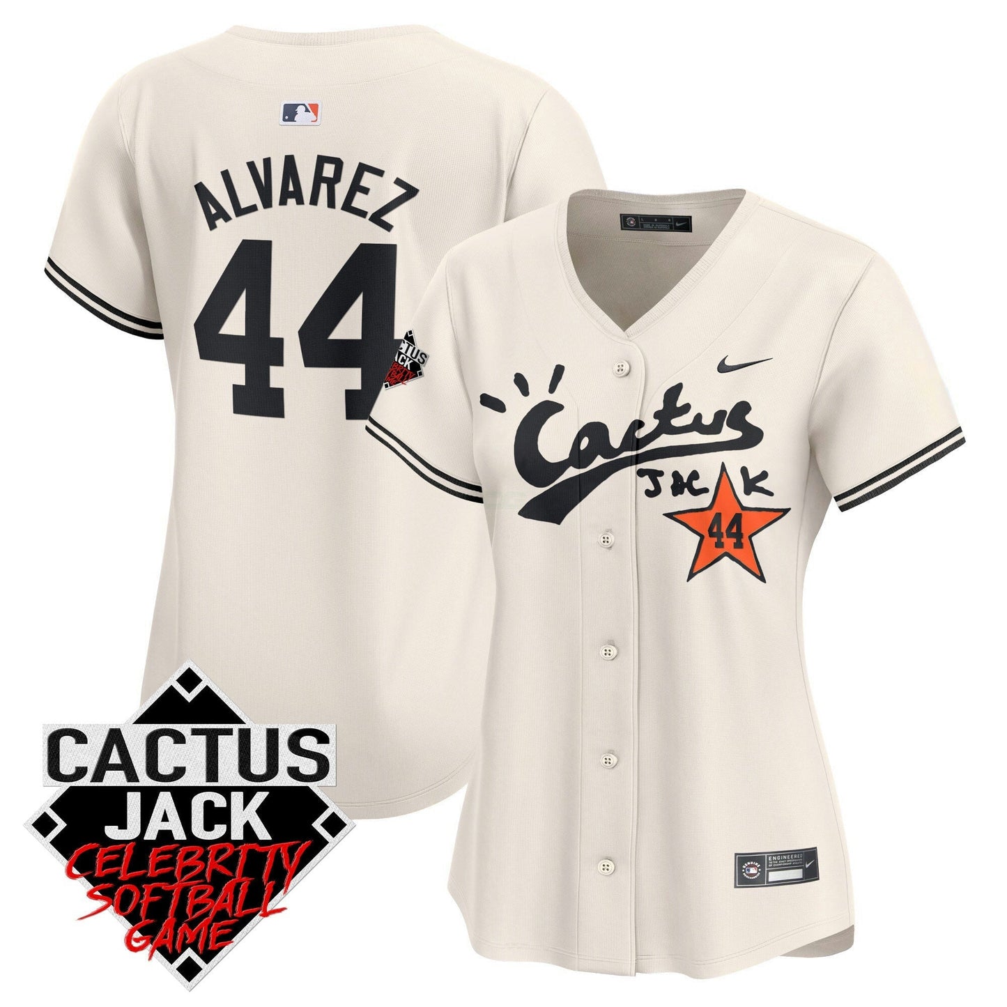 Camisa MLB Women’s Cactus Jack Celebrity Softball Game Patch Vapor Premier Limited Jersey V2