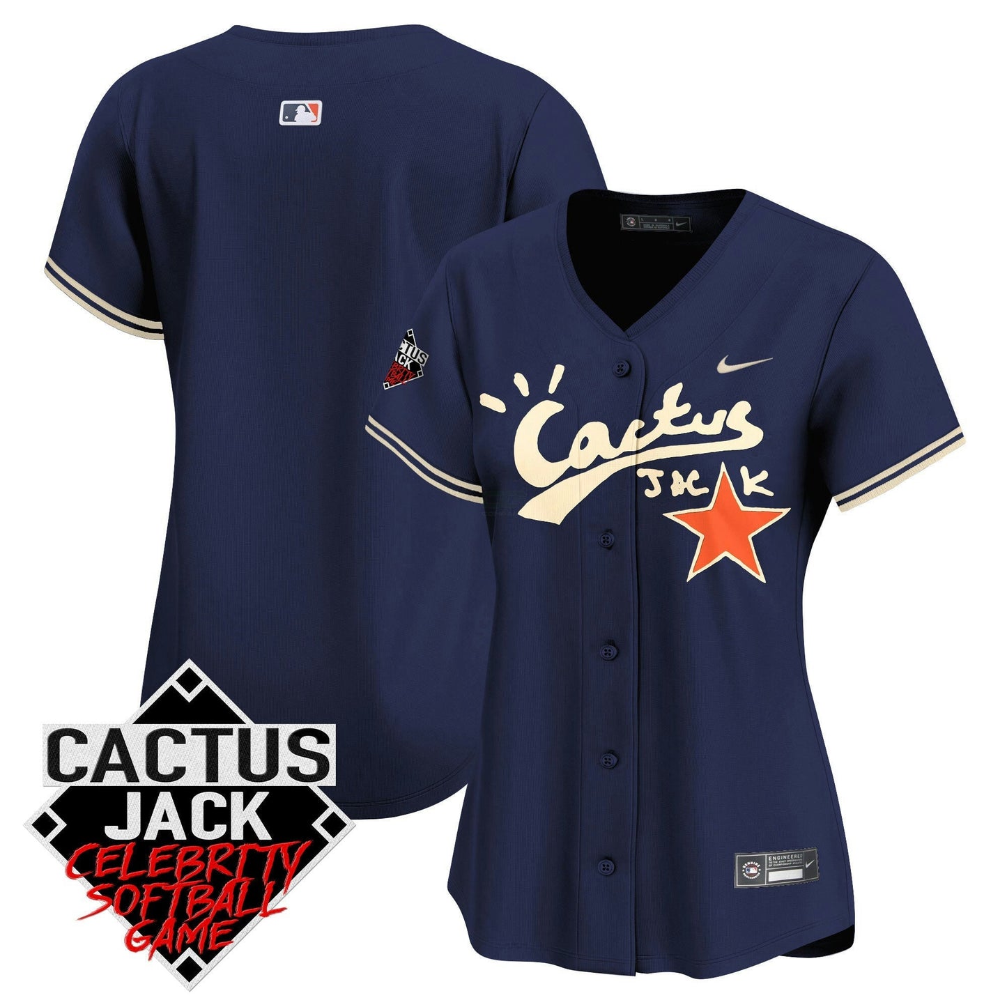 Camisa MLB Women’s Cactus Jack Celebrity Softball Game Patch Vapor Premier Limited Jersey V2