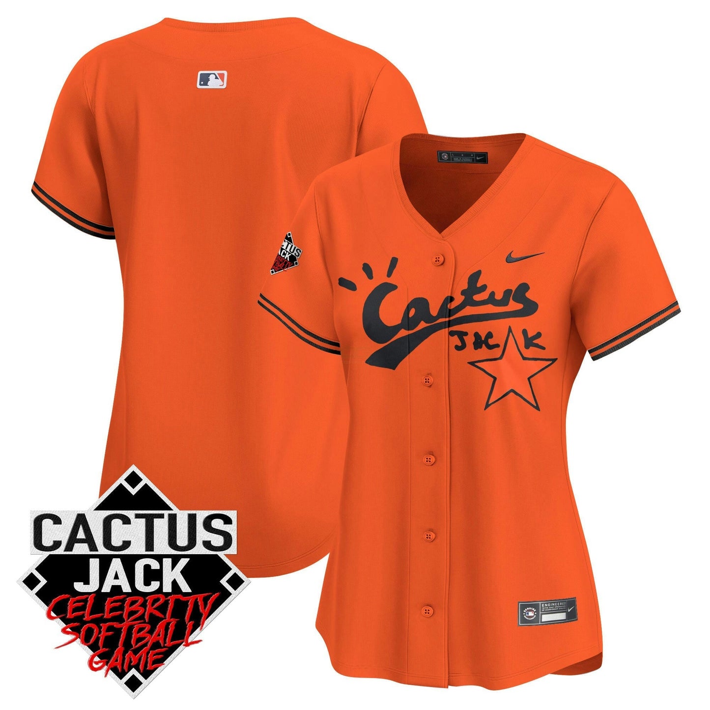 Camisa MLB Women’s Cactus Jack Celebrity Softball Game Patch Vapor Premier Limited Jersey V2