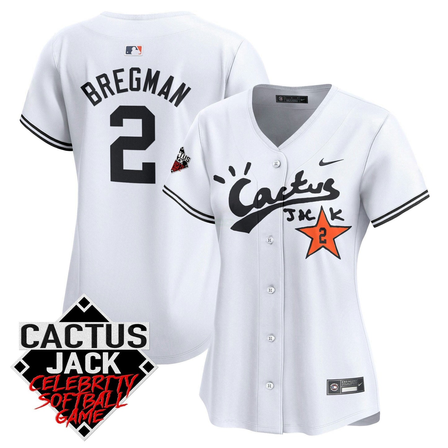 Camisa MLB Women’s Cactus Jack Celebrity Softball Game Patch Vapor Premier Limited Jersey V2