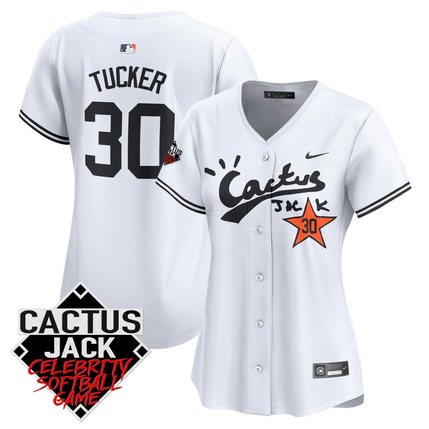 Camisa MLB Women’s Cactus Jack Celebrity Softball Game Patch Vapor Premier Limited Jersey V2