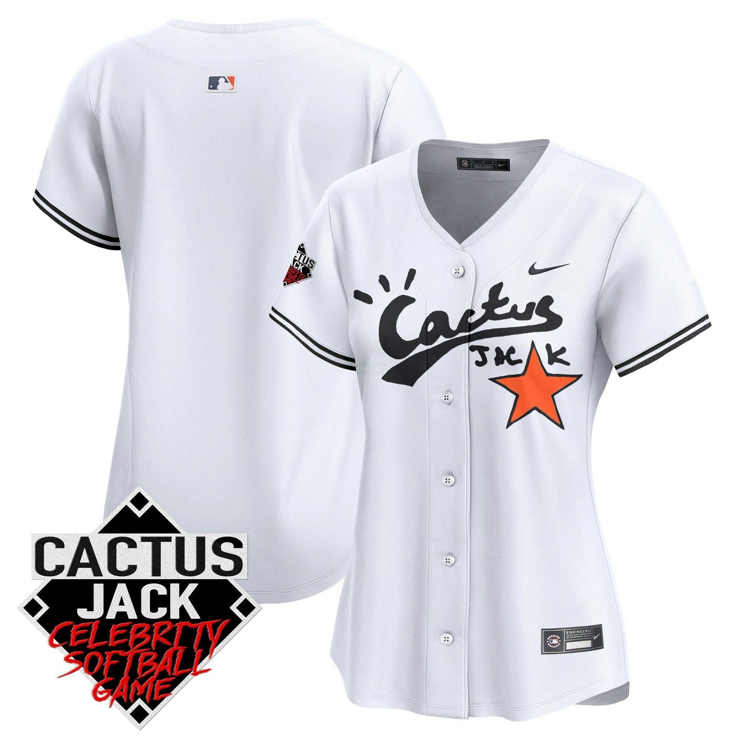 Camisa MLB Women’s Cactus Jack Celebrity Softball Game Patch Vapor Premier Limited Jersey V2