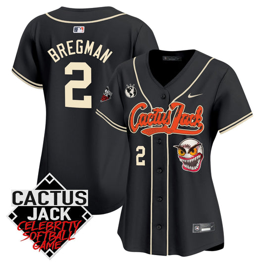 Camisa MLB Women’s Cactus Jack Celebrity Softball Game Patch Vapor Premier Limited Jersey