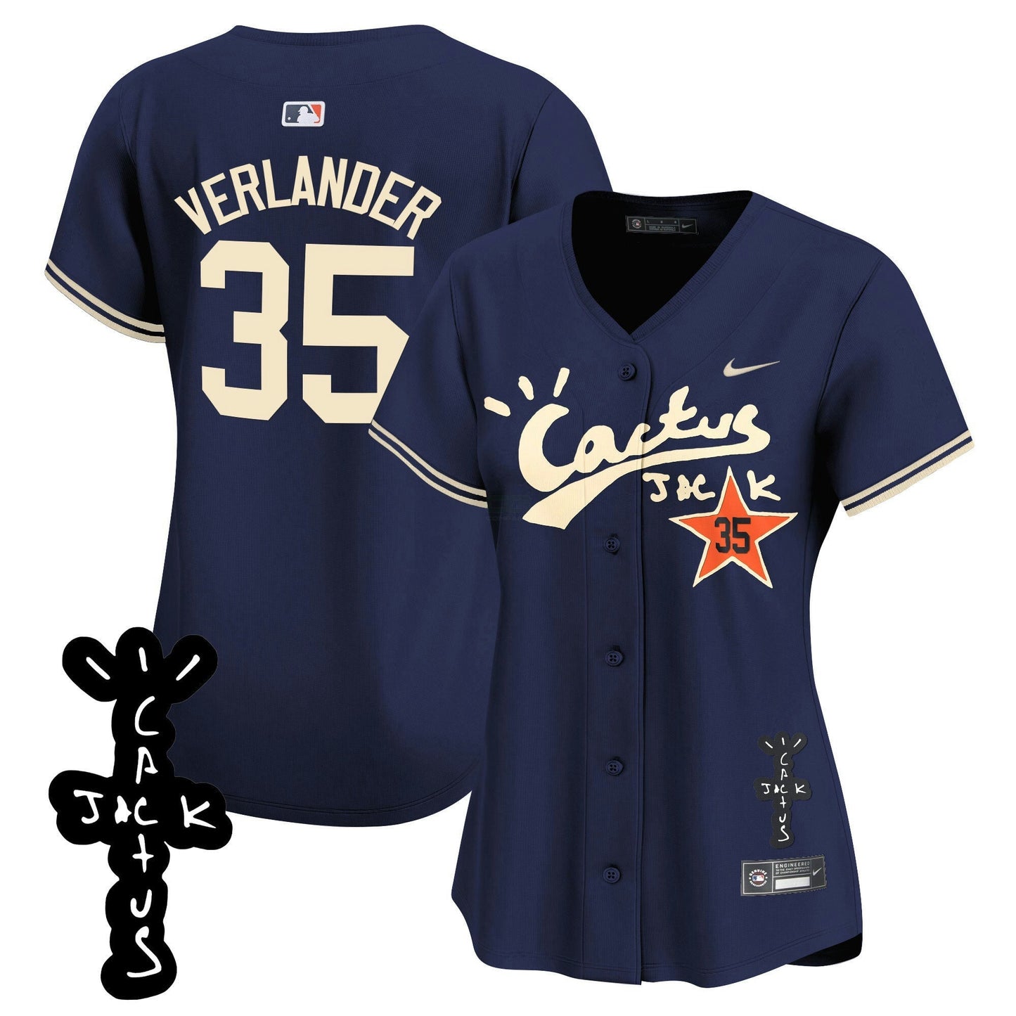 Camisa MLB Women’s Cactus Jack Patch Vapor Premier Limited Jersey V2