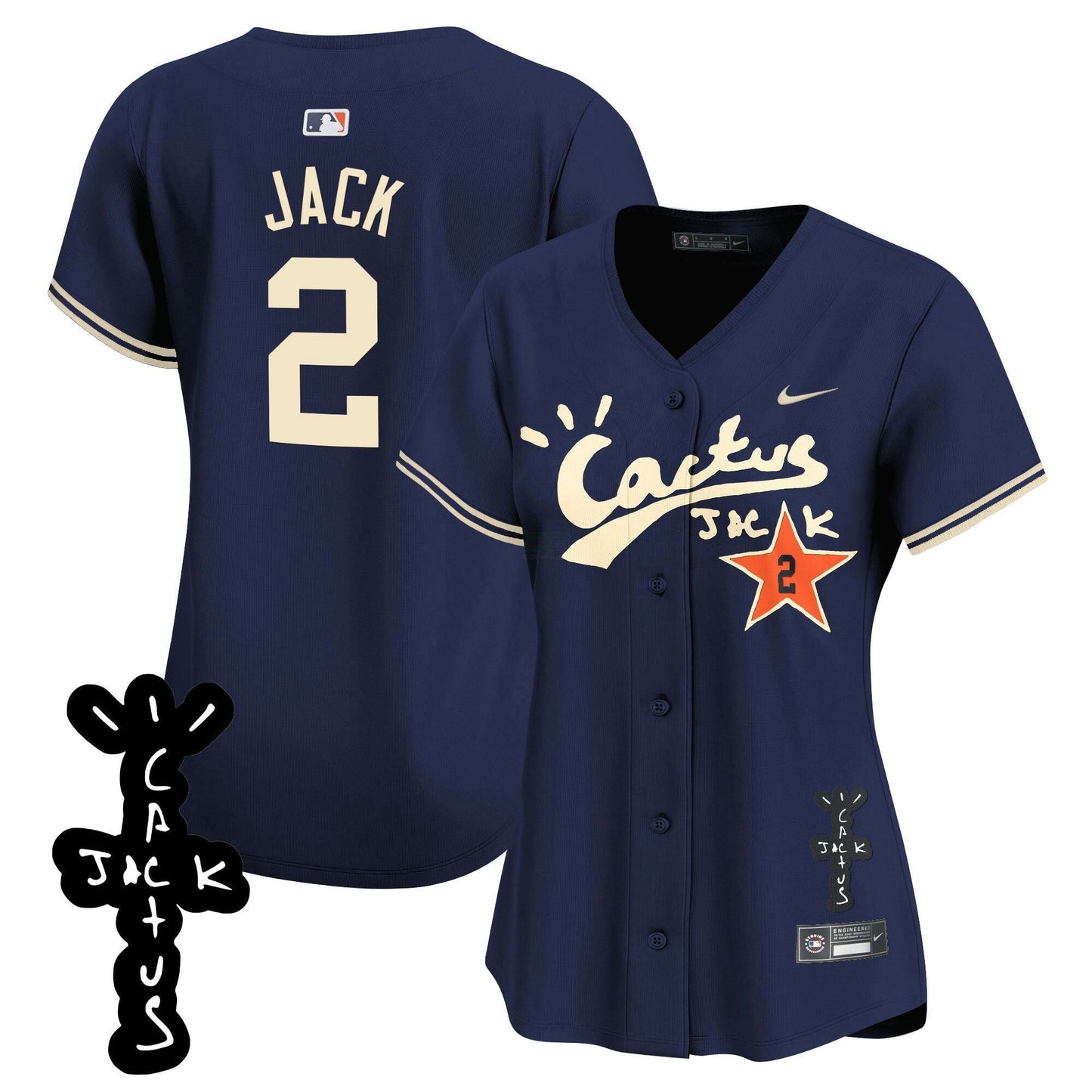Camisa MLB Women’s Cactus Jack Patch Vapor Premier Limited Jersey V2