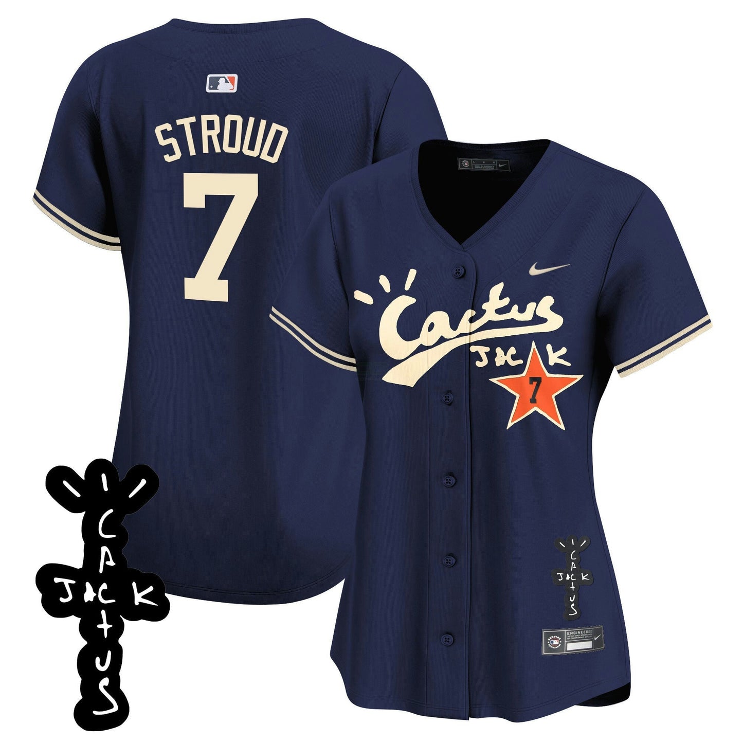 Camisa MLB Women’s Cactus Jack Patch Vapor Premier Limited Jersey V2