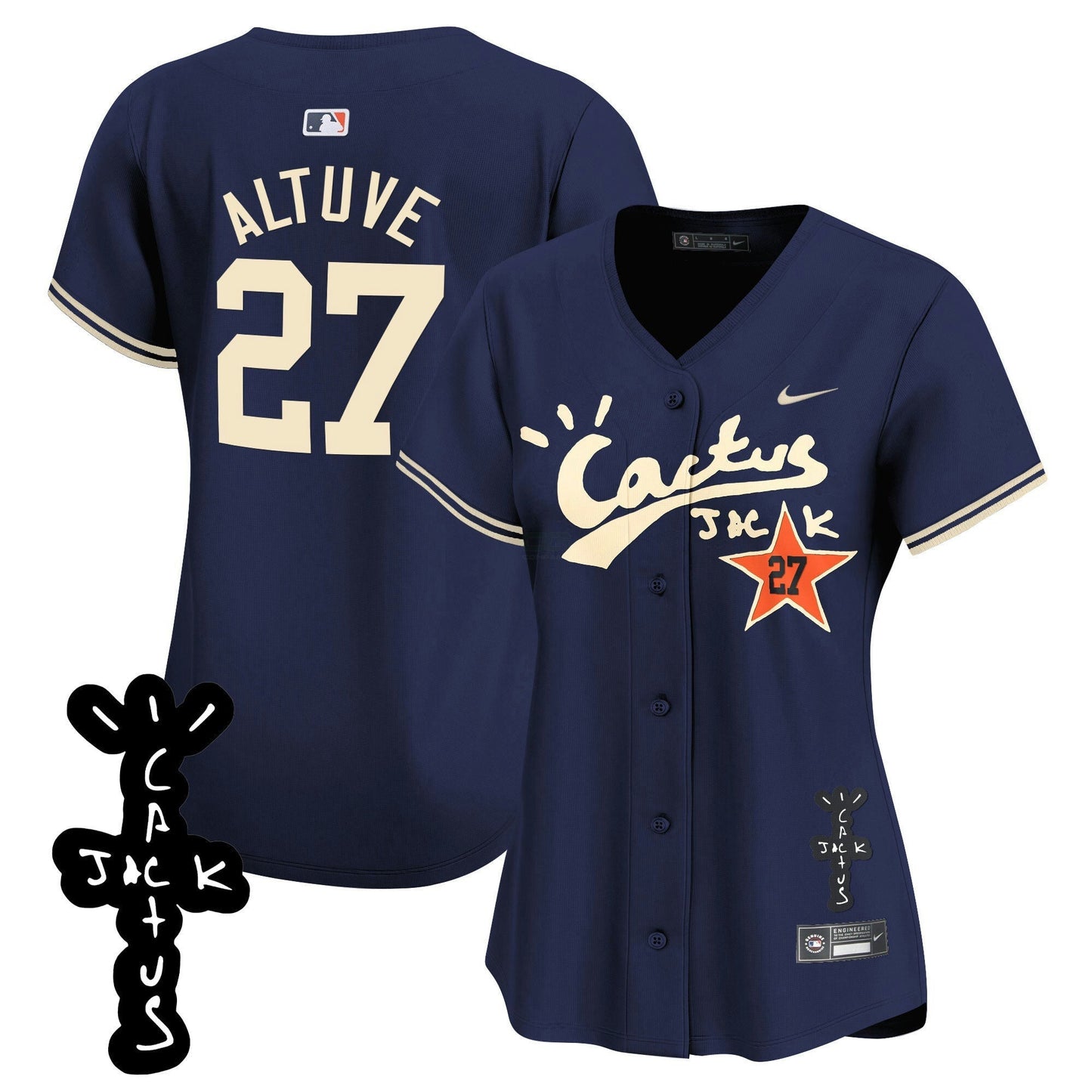 Camisa MLB Women’s Cactus Jack Patch Vapor Premier Limited Jersey V2