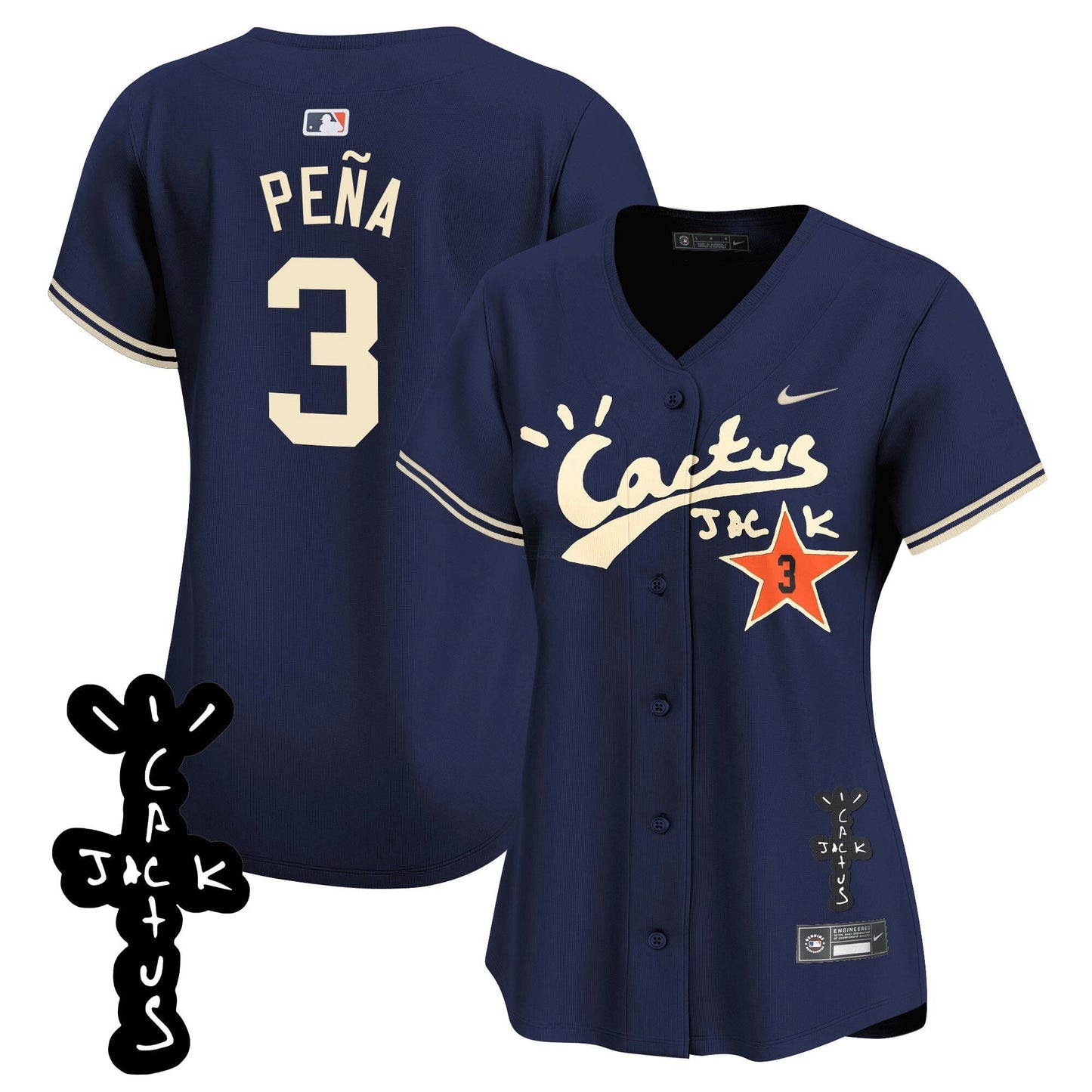 Camisa MLB Women’s Cactus Jack Patch Vapor Premier Limited Jersey V2