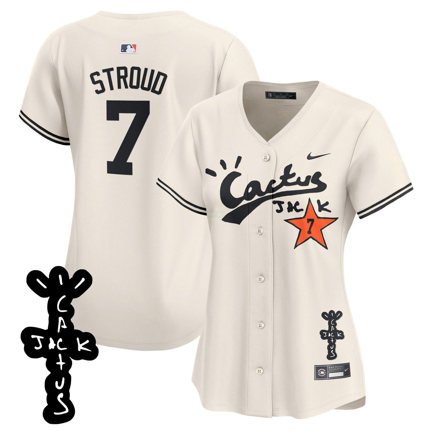 Camisa MLB Women’s Cactus Jack Patch Vapor Premier Limited Jersey V2