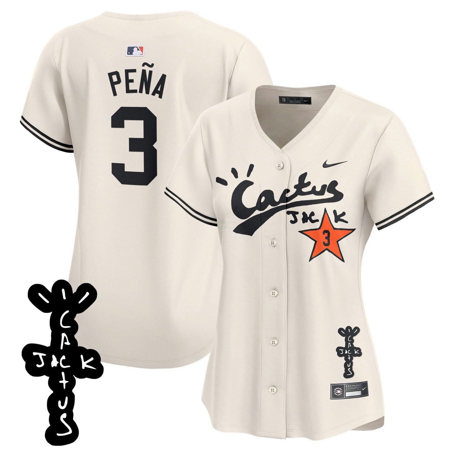 Camisa MLB Women’s Cactus Jack Patch Vapor Premier Limited Jersey V2