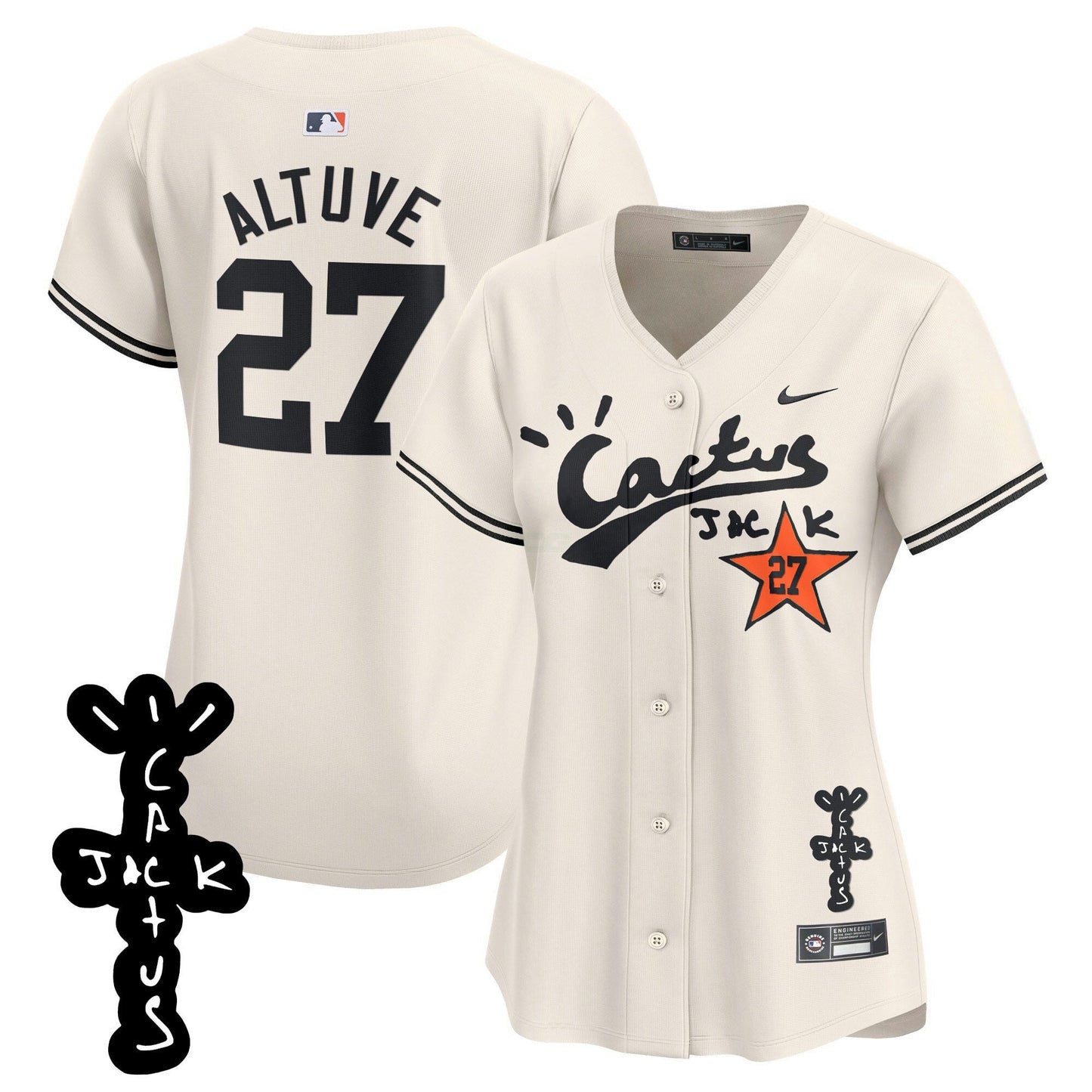 Camisa MLB Women’s Cactus Jack Patch Vapor Premier Limited Jersey V2