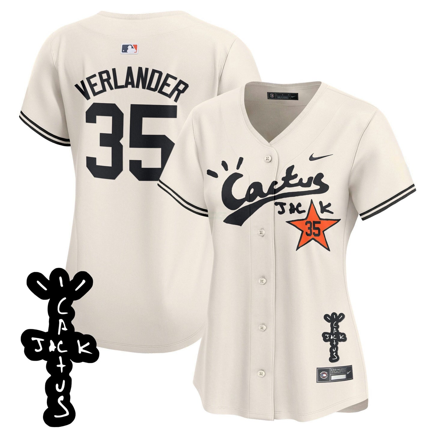 Camisa MLB Women’s Cactus Jack Patch Vapor Premier Limited Jersey V2