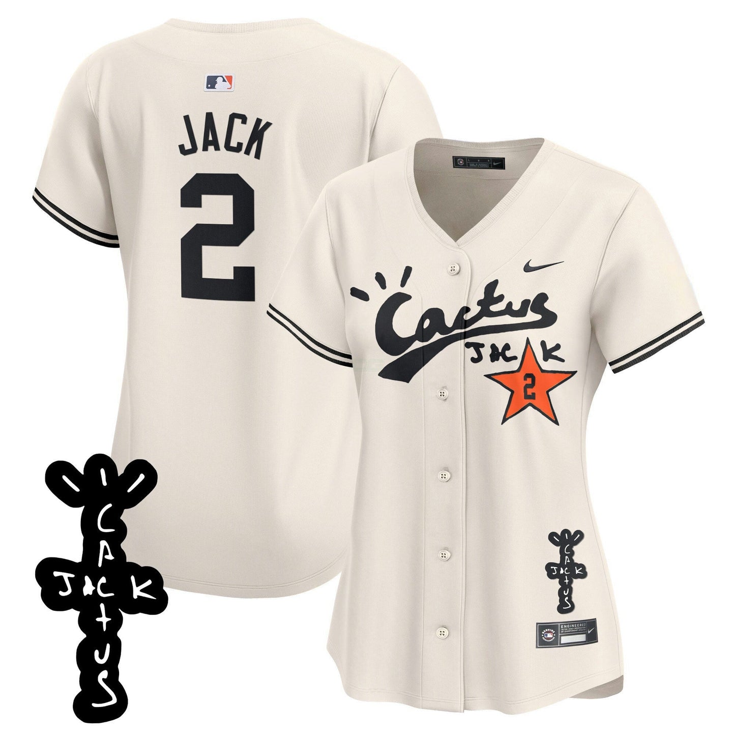 Camisa MLB Women’s Cactus Jack Patch Vapor Premier Limited Jersey V2