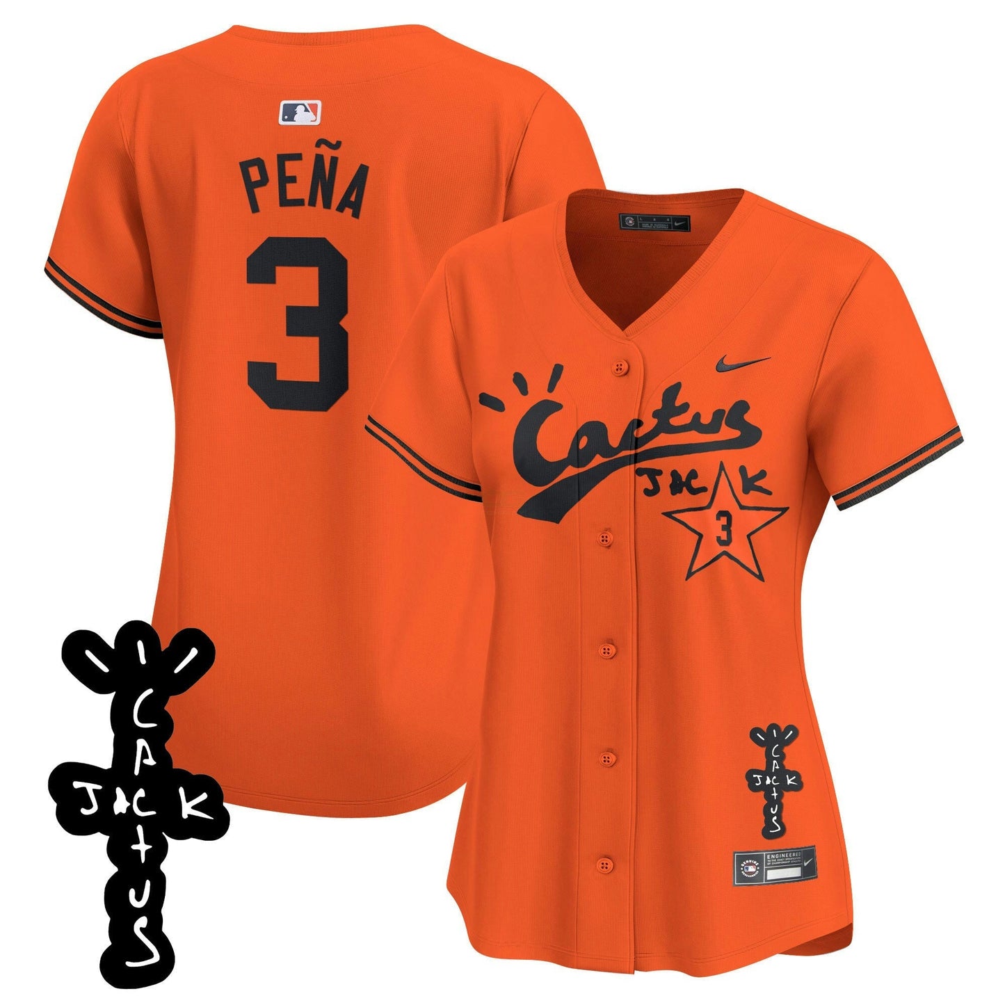Camisa MLB Women’s Cactus Jack Patch Vapor Premier Limited Jersey V2