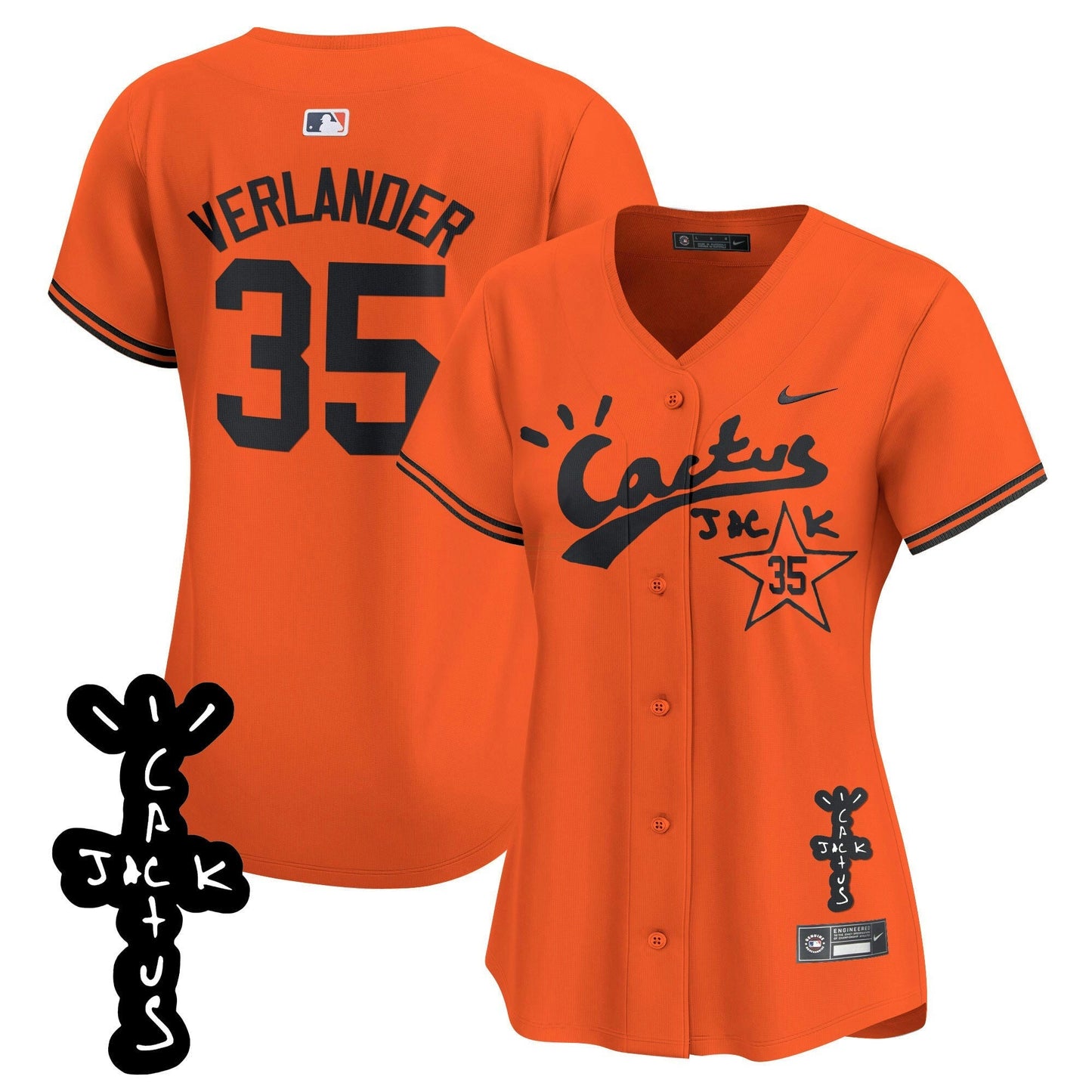 Camisa MLB Women’s Cactus Jack Patch Vapor Premier Limited Jersey V2