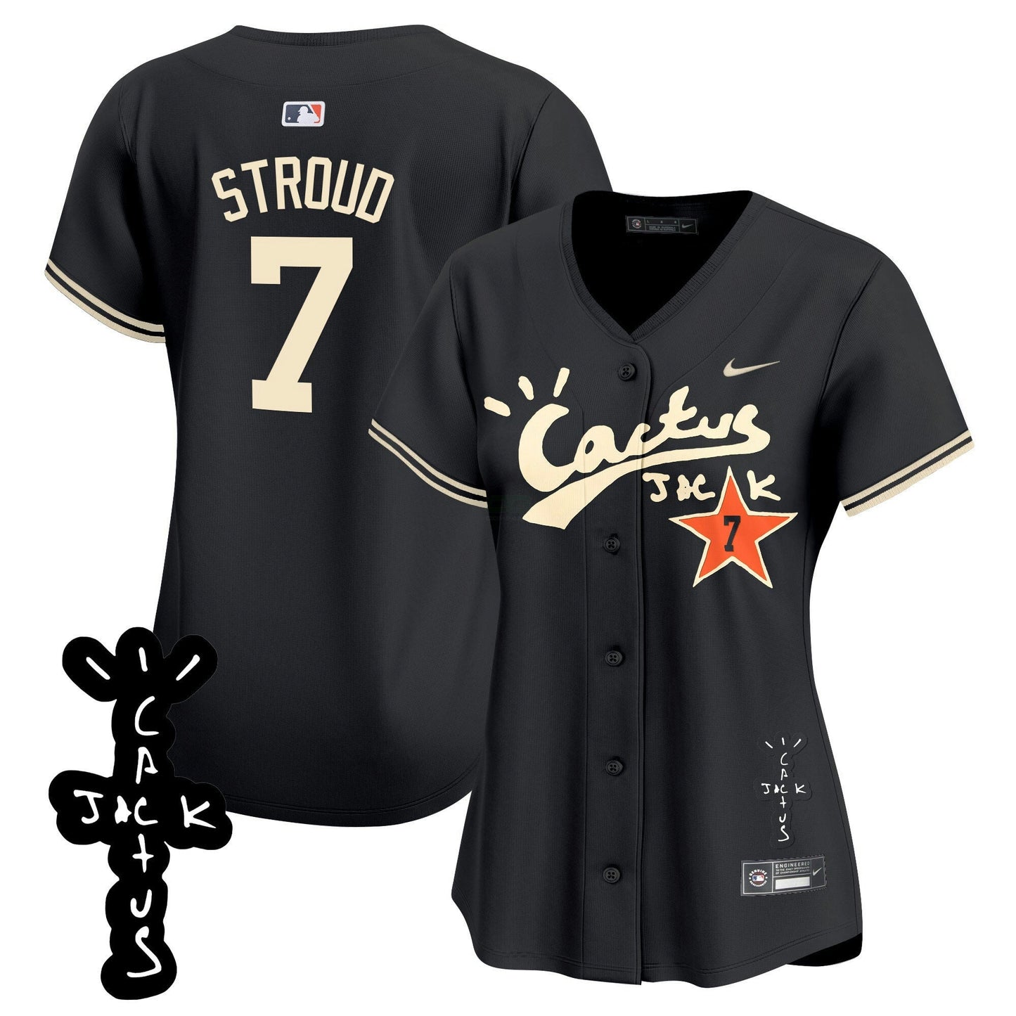 Camisa MLB Women’s Cactus Jack Patch Vapor Premier Limited Jersey V2