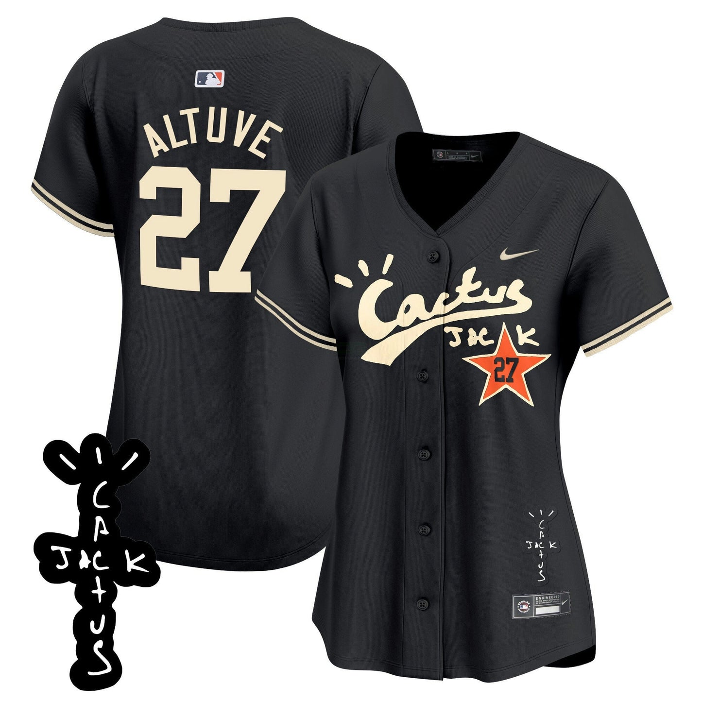 Camisa MLB Women’s Cactus Jack Patch Vapor Premier Limited Jersey V2