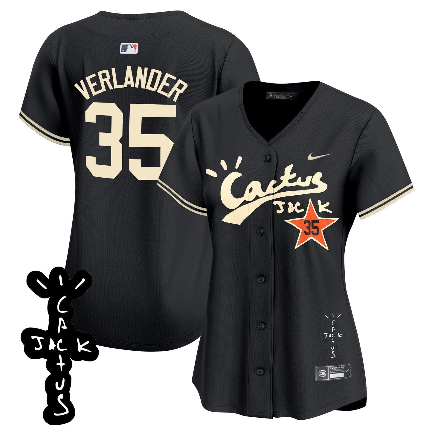 Camisa MLB Women’s Cactus Jack Patch Vapor Premier Limited Jersey V2