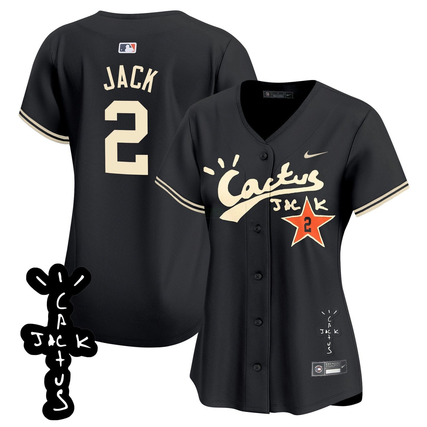 Camisa MLB Women’s Cactus Jack Patch Vapor Premier Limited Jersey V2