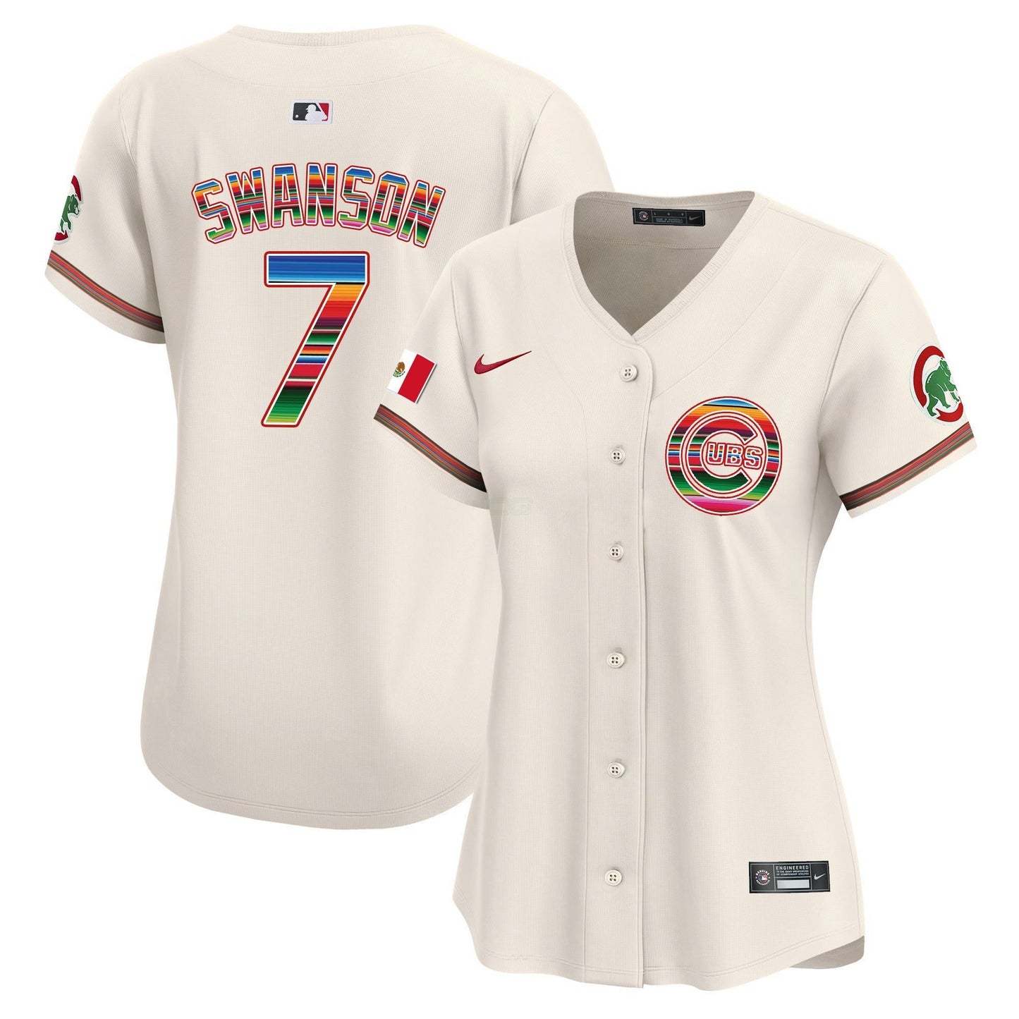 Camisa MLB Chicago Cubs Women’s Chicago Mexico Vapor Premier Limited Jersey
