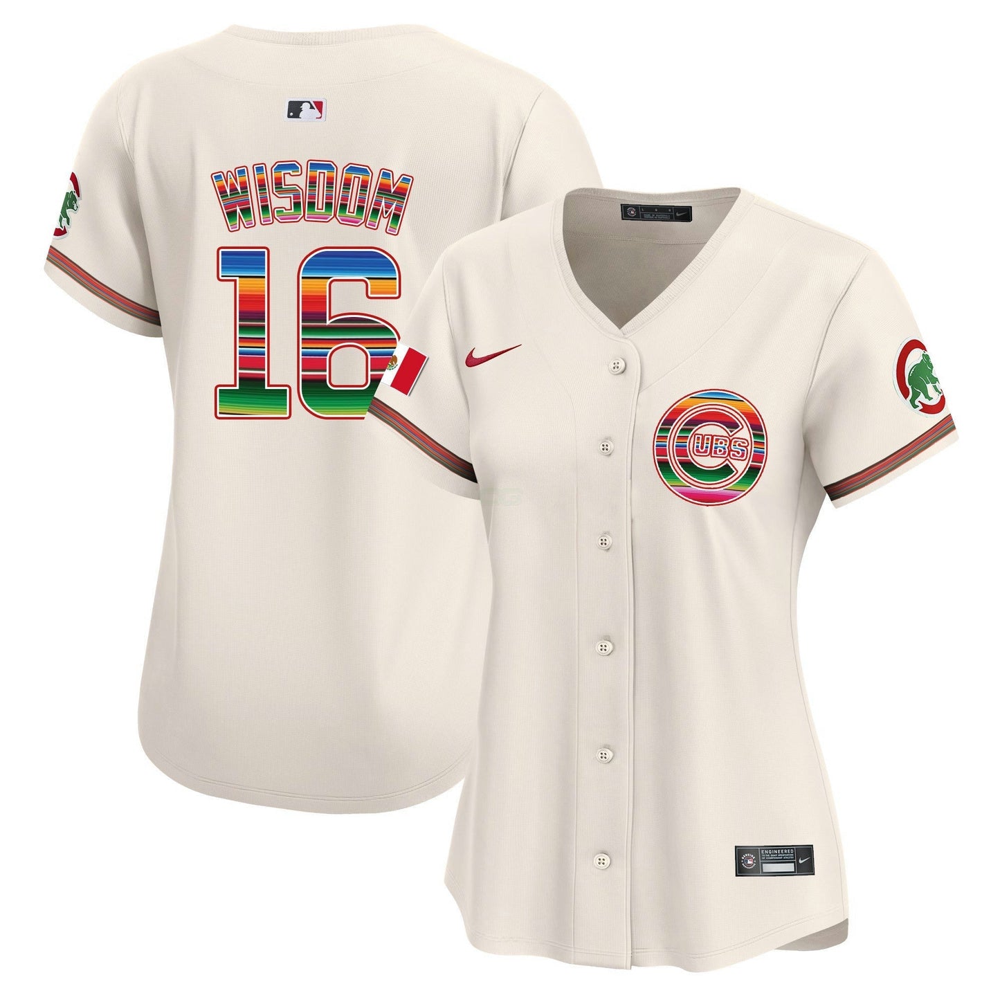Camisa MLB Chicago Cubs Women’s Chicago Mexico Vapor Premier Limited Jersey