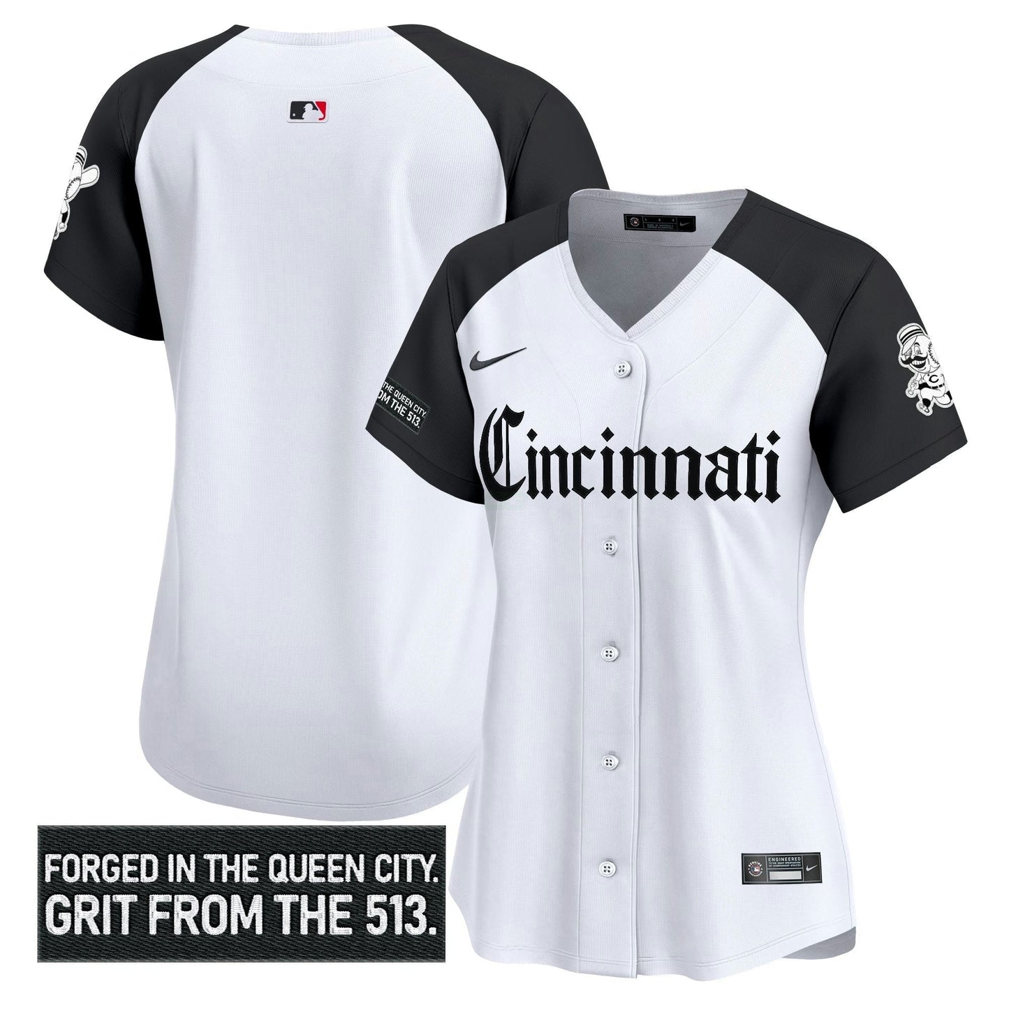 Camisa MLB Women’s Cincinnati ‘Gothic Queen City Edition’ Vapor Premier Limited Jersey