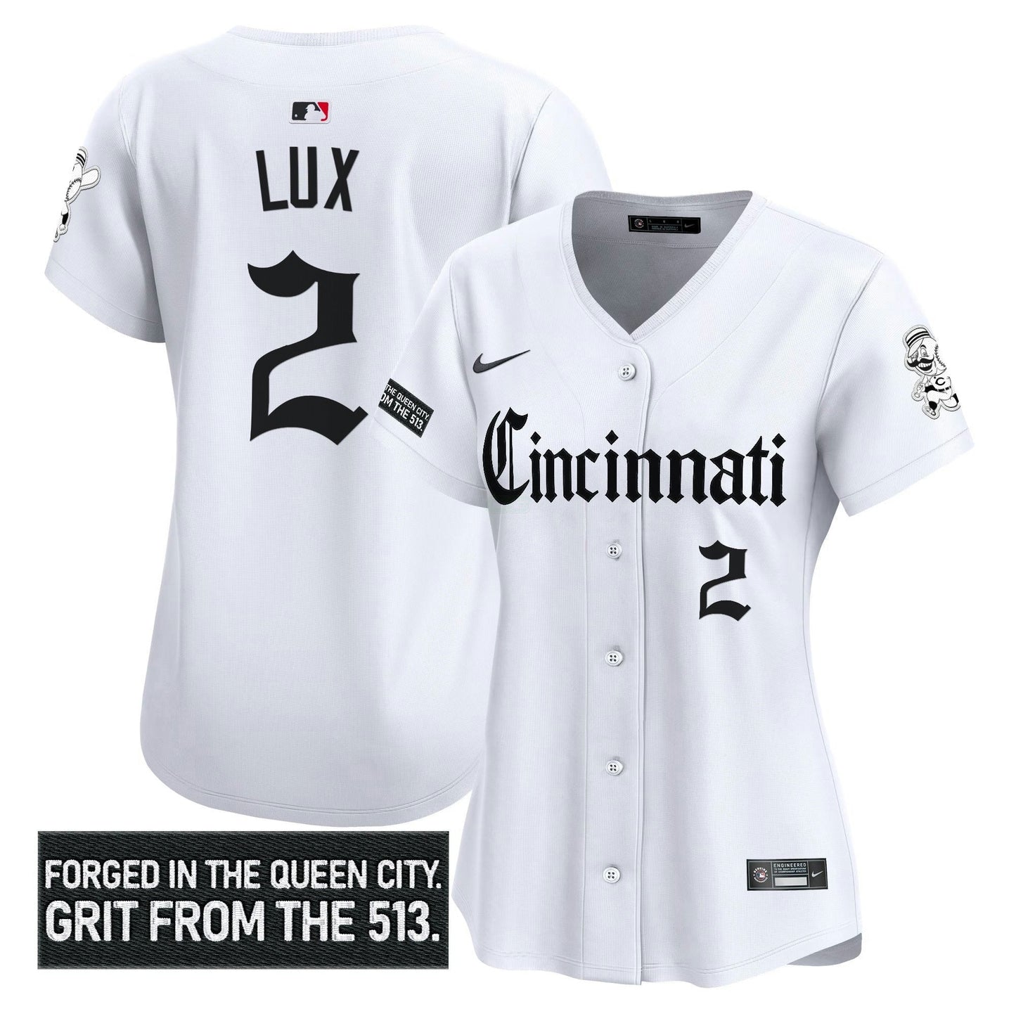 Camisa MLB Women’s Cincinnati ‘Gothic Queen City Edition’ Vapor Premier Limited Jersey