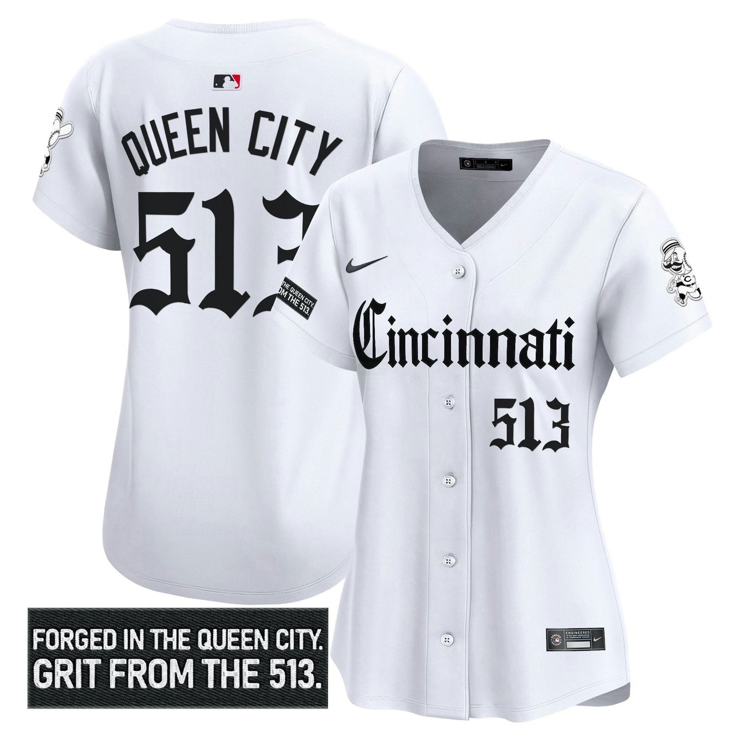 Camisa MLB Women’s Cincinnati ‘Gothic Queen City Edition’ Vapor Premier Limited Jersey