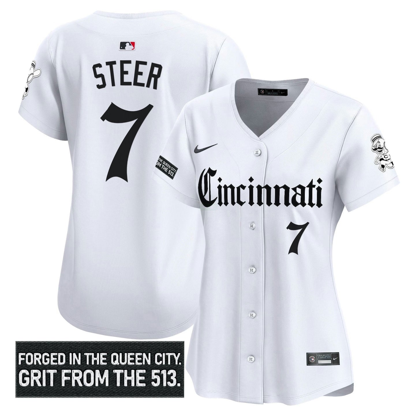 Camisa MLB Women’s Cincinnati ‘Gothic Queen City Edition’ Vapor Premier Limited Jersey