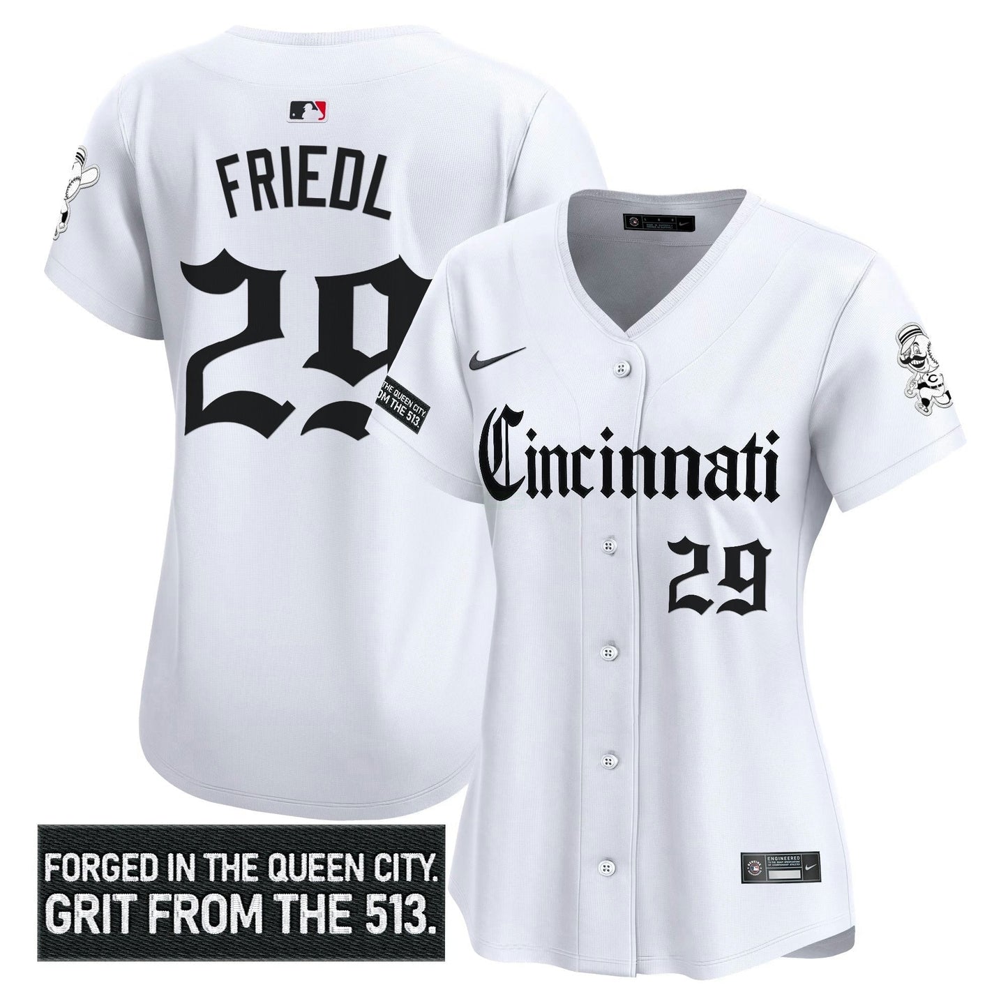 Camisa MLB Women’s Cincinnati ‘Gothic Queen City Edition’ Vapor Premier Limited Jersey