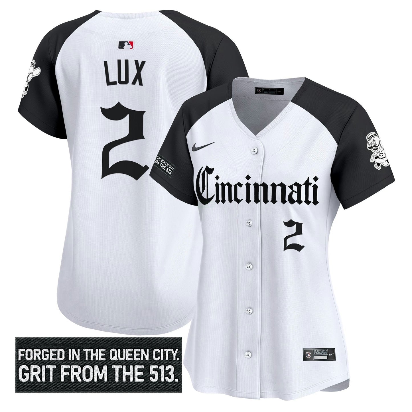 Camisa MLB Women’s Cincinnati ‘Gothic Queen City Edition’ Vapor Premier Limited Jersey