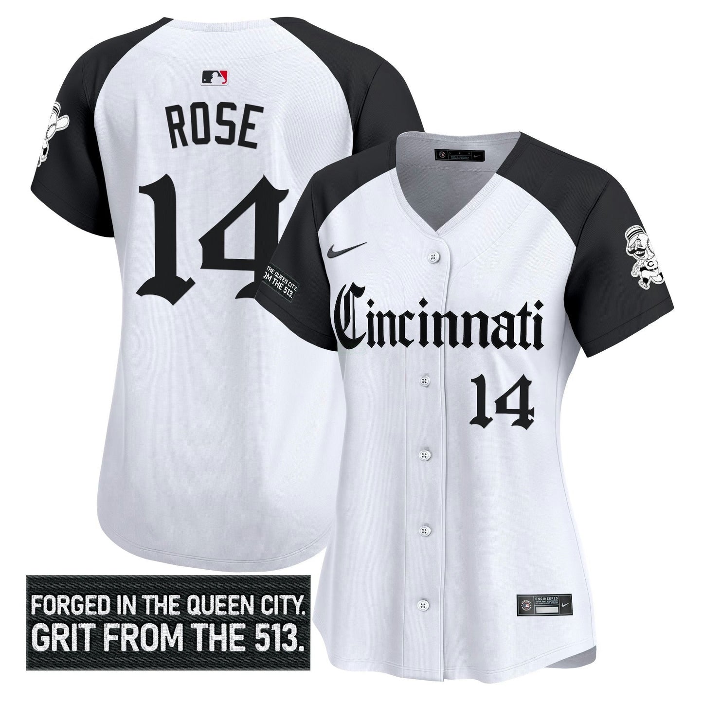Camisa MLB Women’s Cincinnati ‘Gothic Queen City Edition’ Vapor Premier Limited Jersey