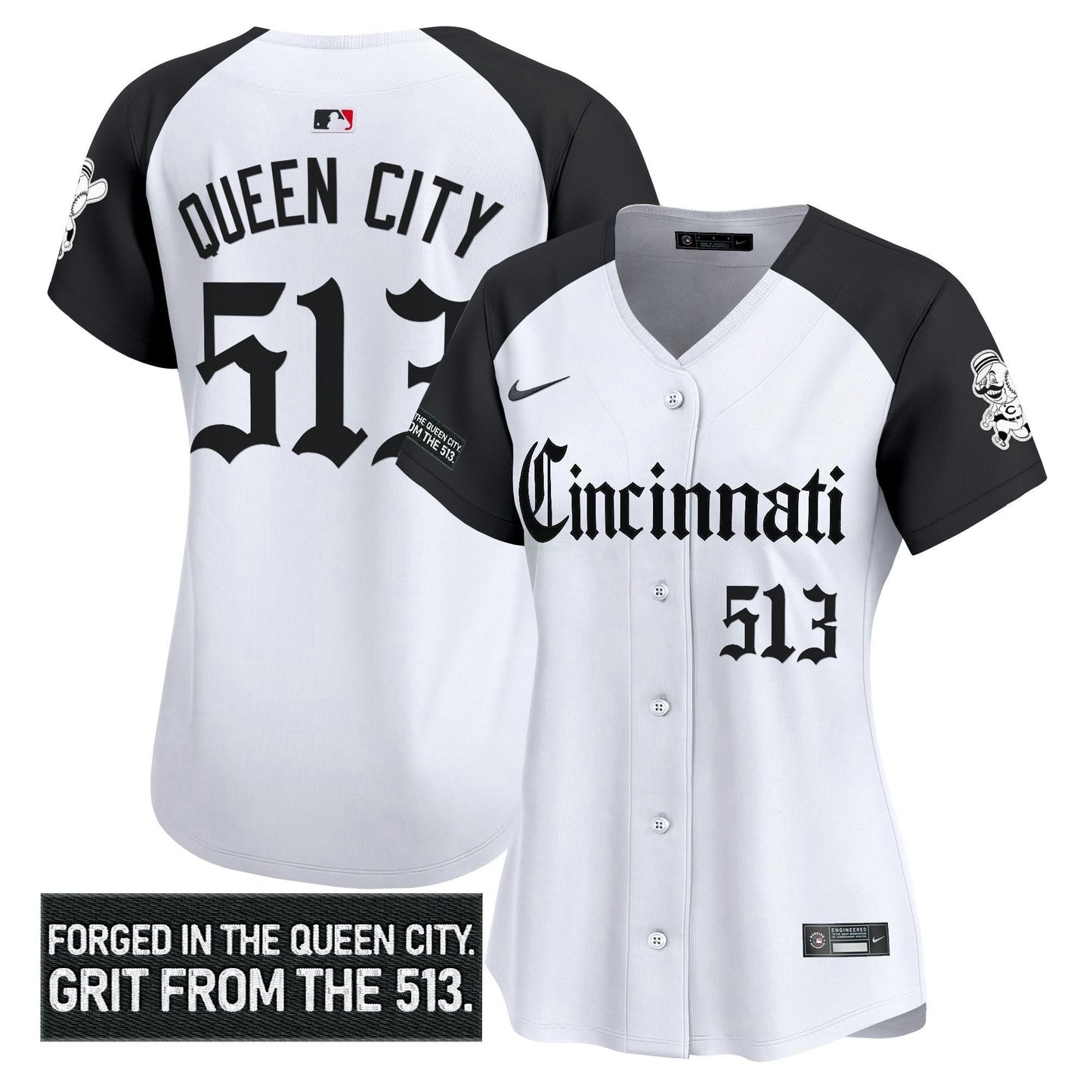 Camisa MLB Women’s Cincinnati ‘Gothic Queen City Edition’ Vapor Premier Limited Jersey