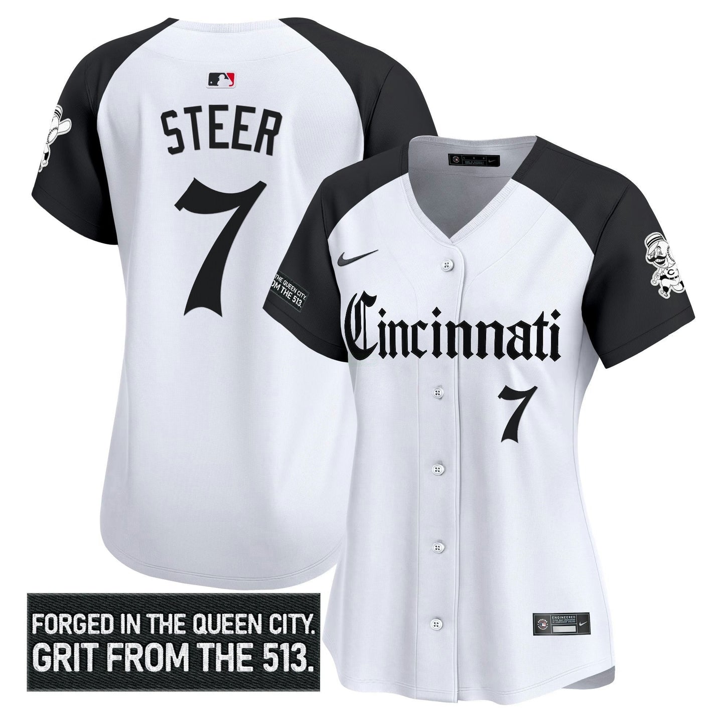 Camisa MLB Women’s Cincinnati ‘Gothic Queen City Edition’ Vapor Premier Limited Jersey
