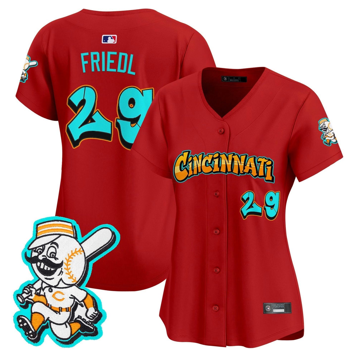 Camisa MLB Women’s Cincinnati ‘Graffiti Queen City Edition’ Vapor Premier Limited Jersey