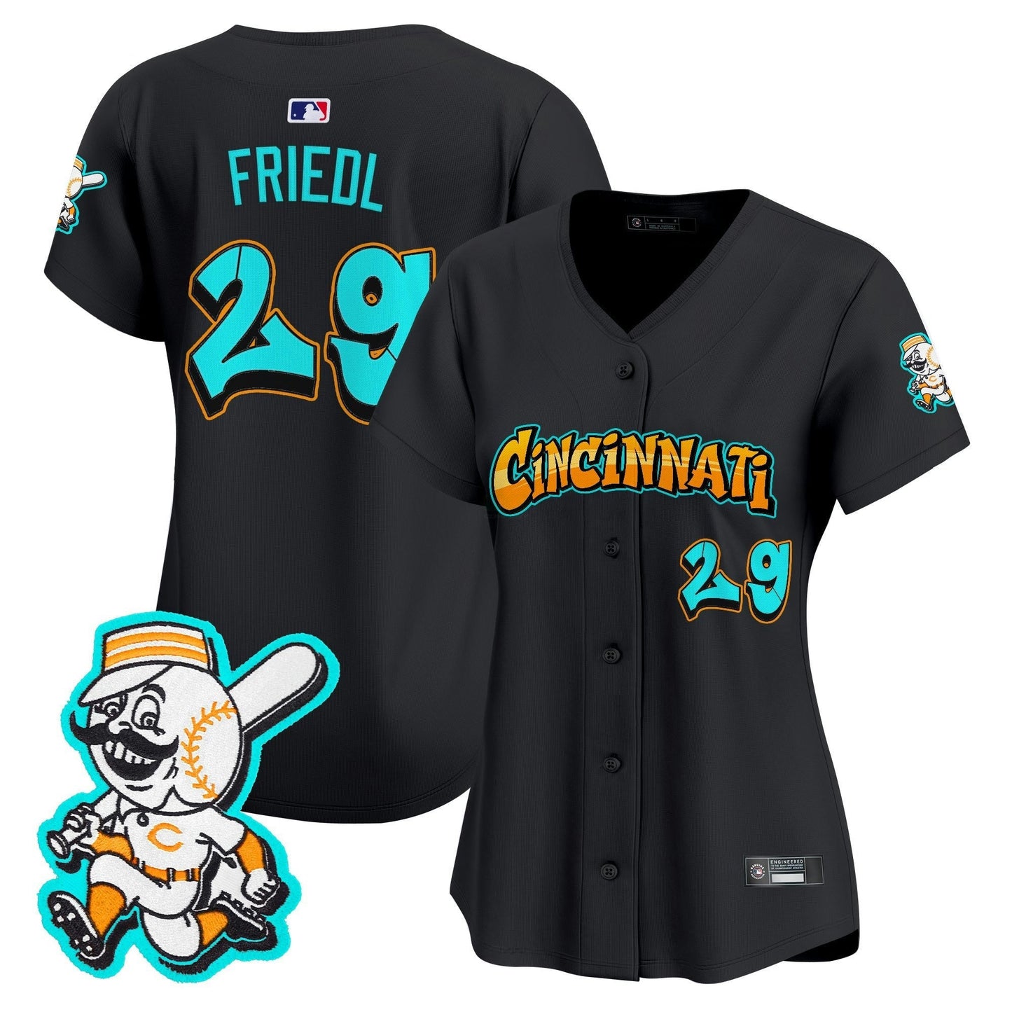 Camisa MLB Women’s Cincinnati ‘Graffiti Queen City Edition’ Vapor Premier Limited Jersey