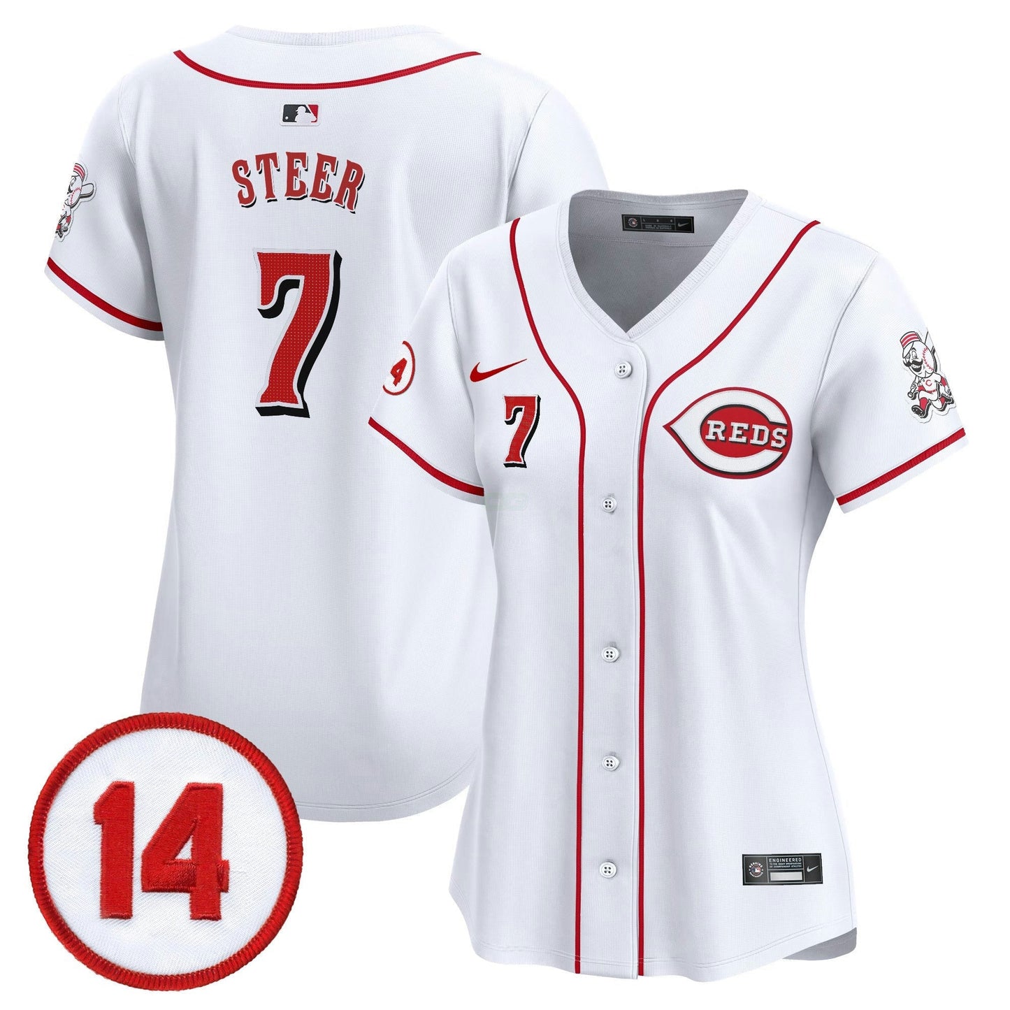 Camisa MLB Women’s Cincinnati Pete Rose Patch Vapor Premier Limited Jersey