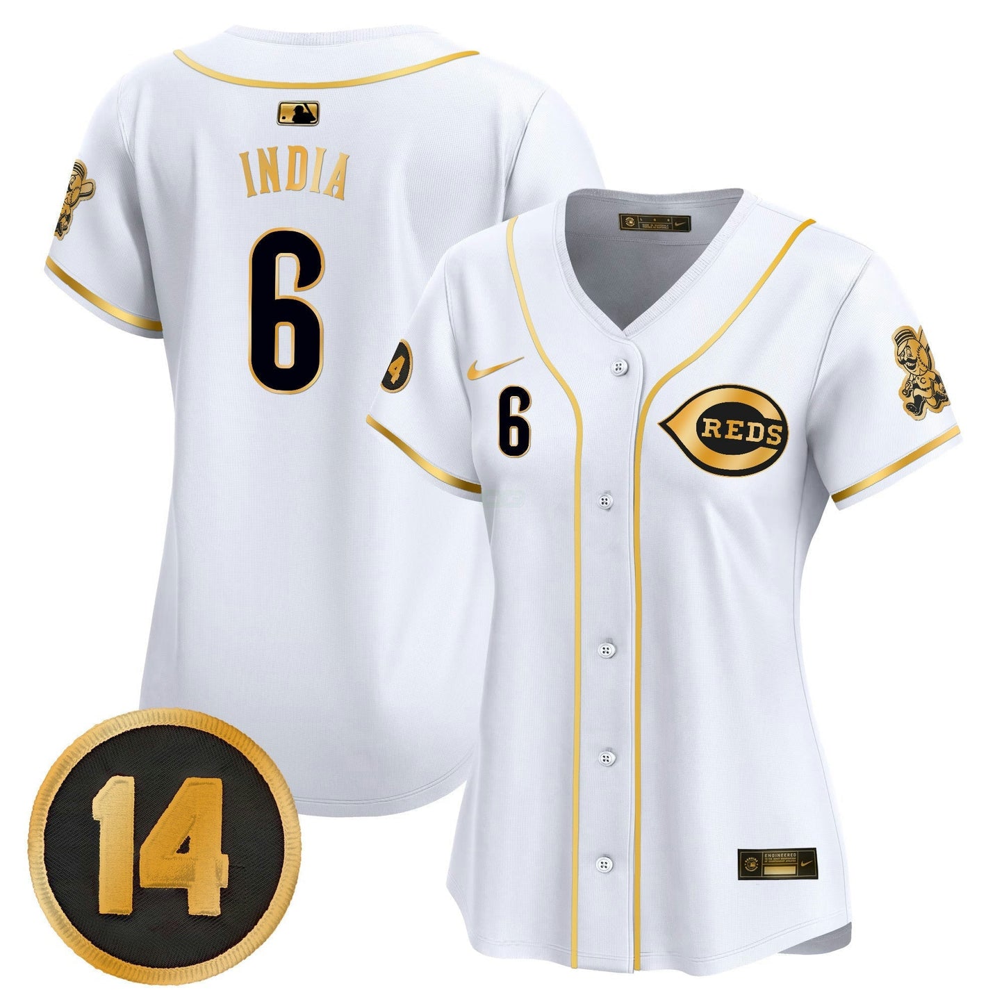 Camisa MLB Women’s Cincinnati Pete Rose Patch Vapor Premier Limited Jersey
