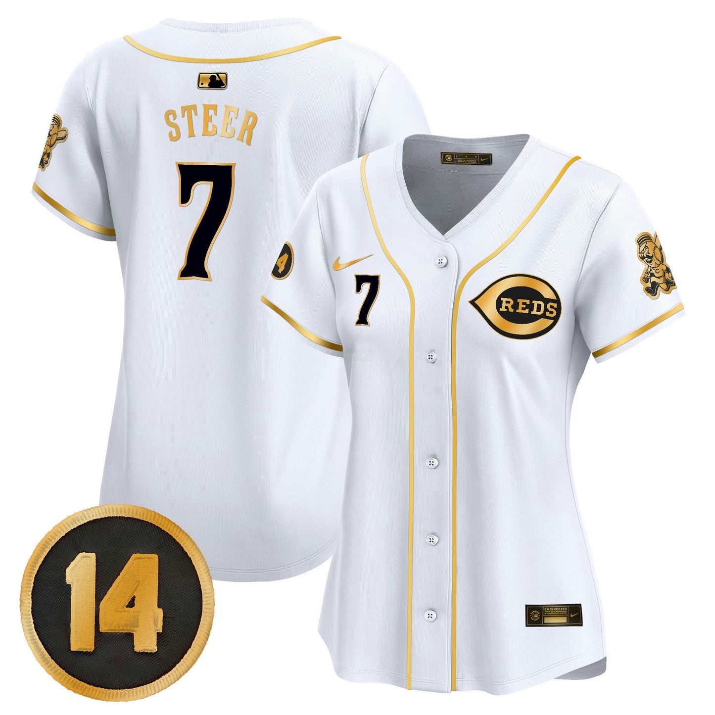 Camisa MLB Women’s Cincinnati Pete Rose Patch Vapor Premier Limited Jersey