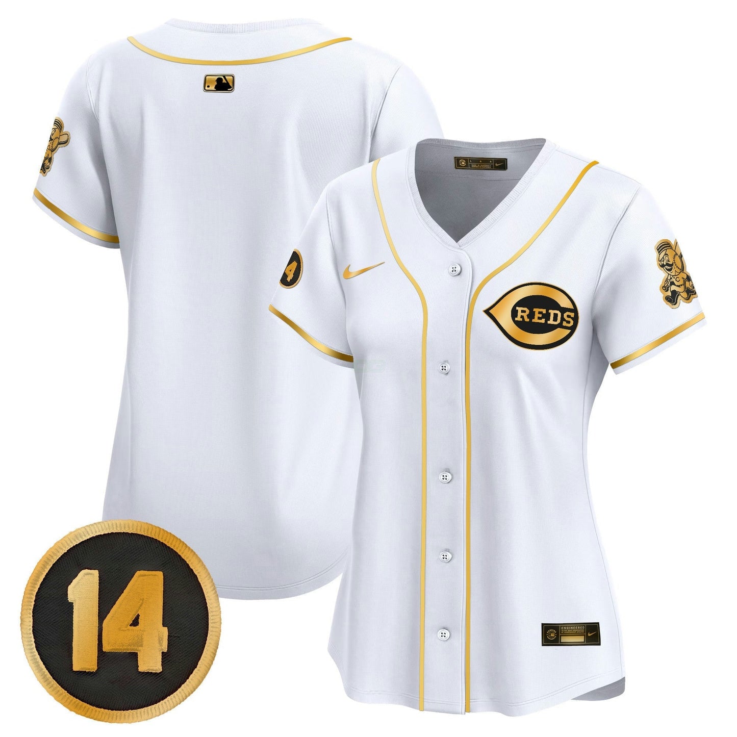 Camisa MLB Women’s Cincinnati Pete Rose Patch Vapor Premier Limited Jersey