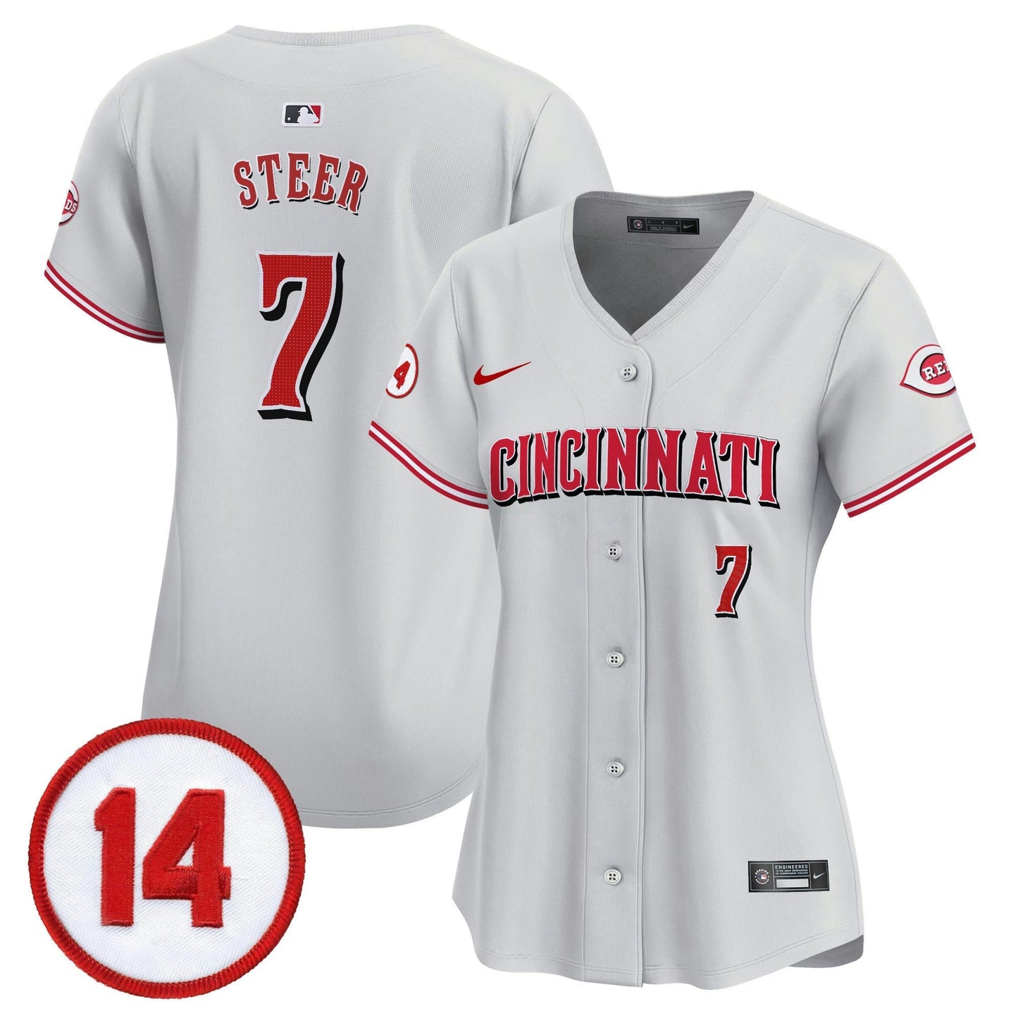 Camisa MLB Women’s Cincinnati Pete Rose Patch Vapor Premier Limited Jersey
