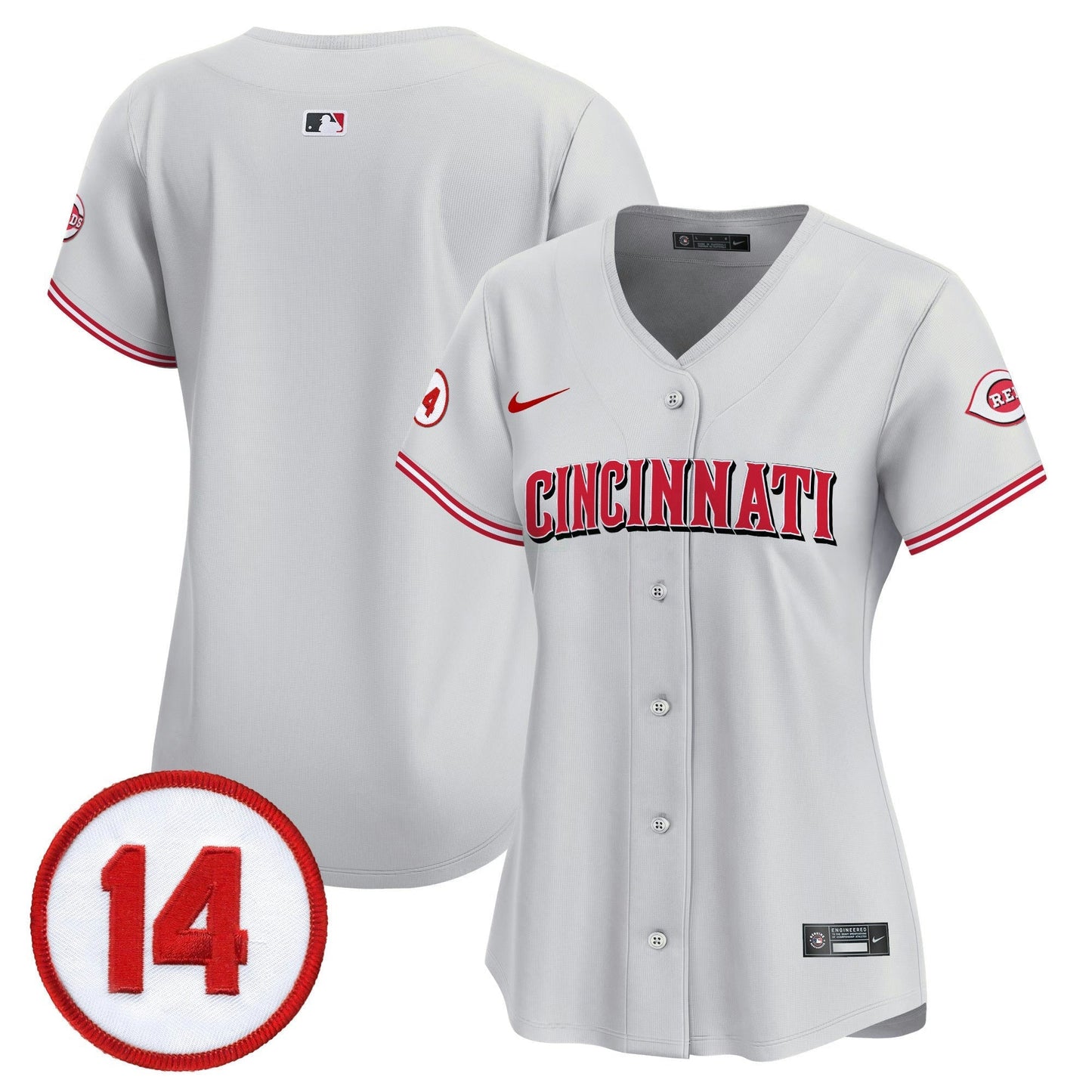 Camisa MLB Women’s Cincinnati Pete Rose Patch Vapor Premier Limited Jersey
