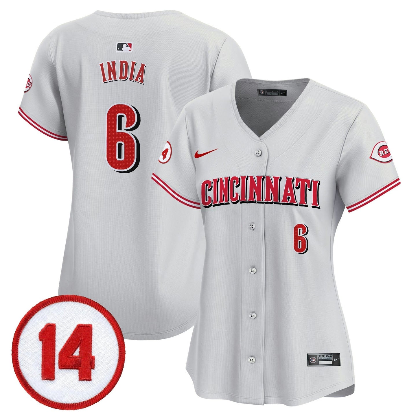 Camisa MLB Women’s Cincinnati Pete Rose Patch Vapor Premier Limited Jersey