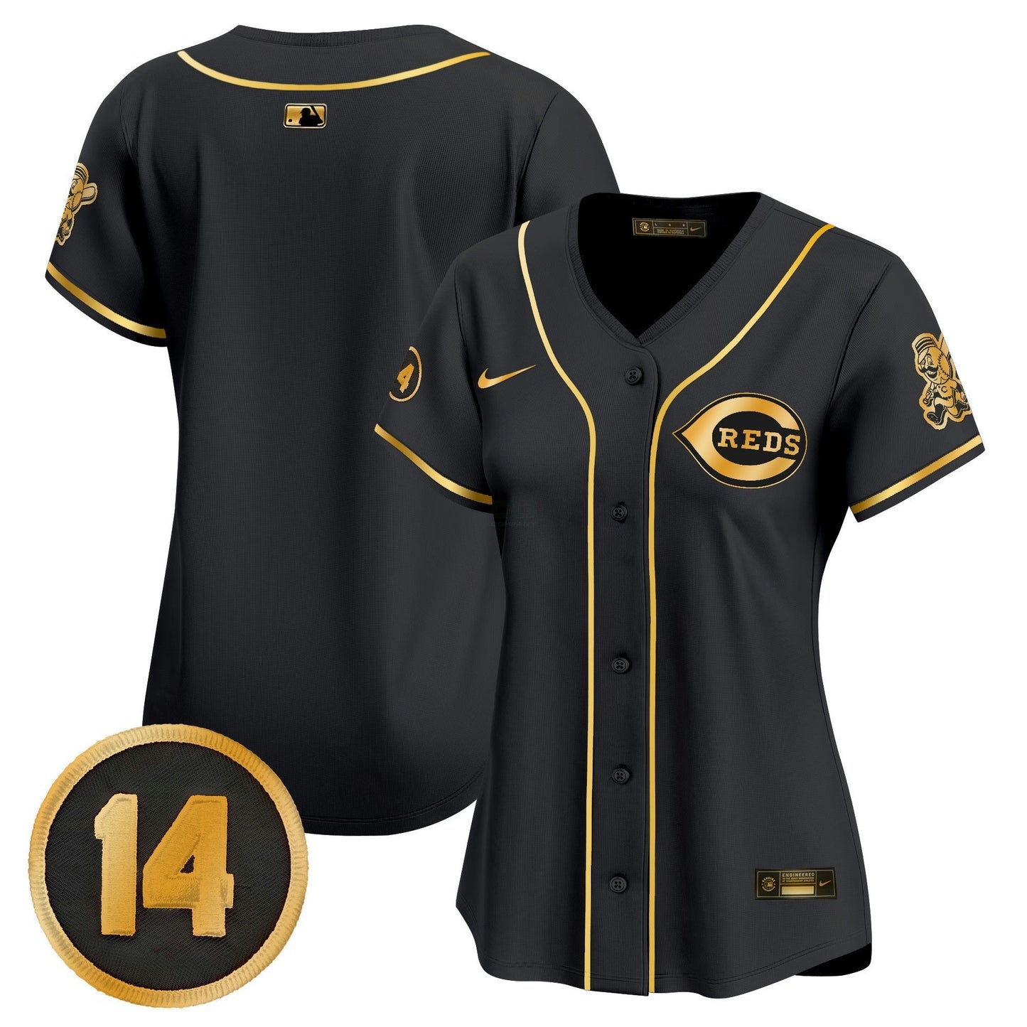 Camisa MLB Women’s Cincinnati Pete Rose Patch Vapor Premier Limited Jersey